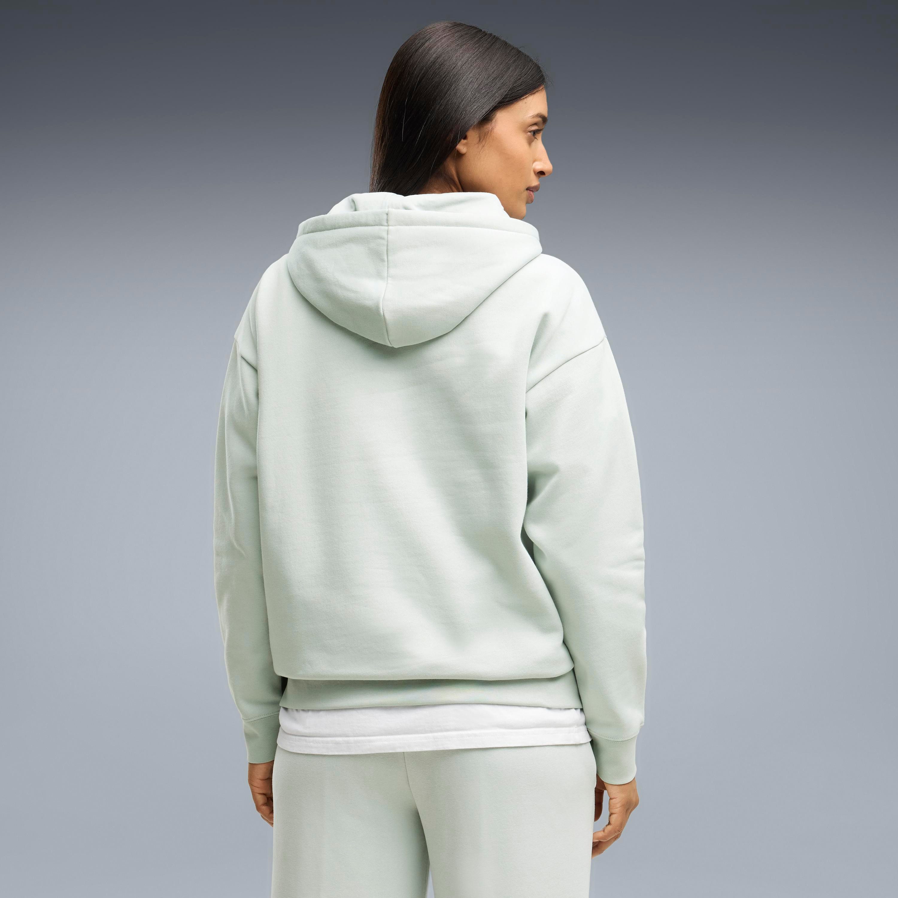 PUMA Kapuzensweatshirt ESS CENTERED CAT LOGO RELAXED HOODIE FL mit Kapuze, mit angesetztem Bündchen am Ärmelabschluss
