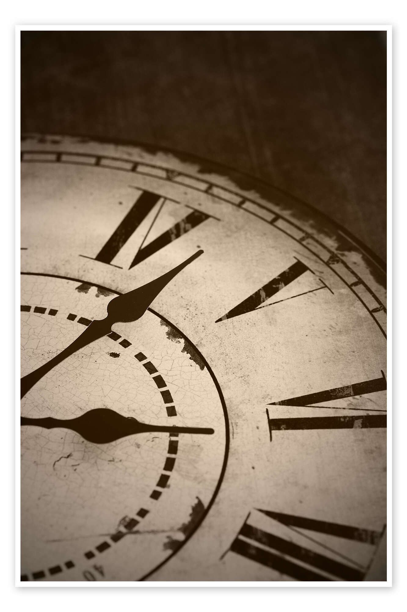 Posterlounge Wandbild Bild einer alten Vintage-Uhr, Editors Choice, erhältlich als Poster, Leinwandbild, Wandsticker oder Acrylglasbild
