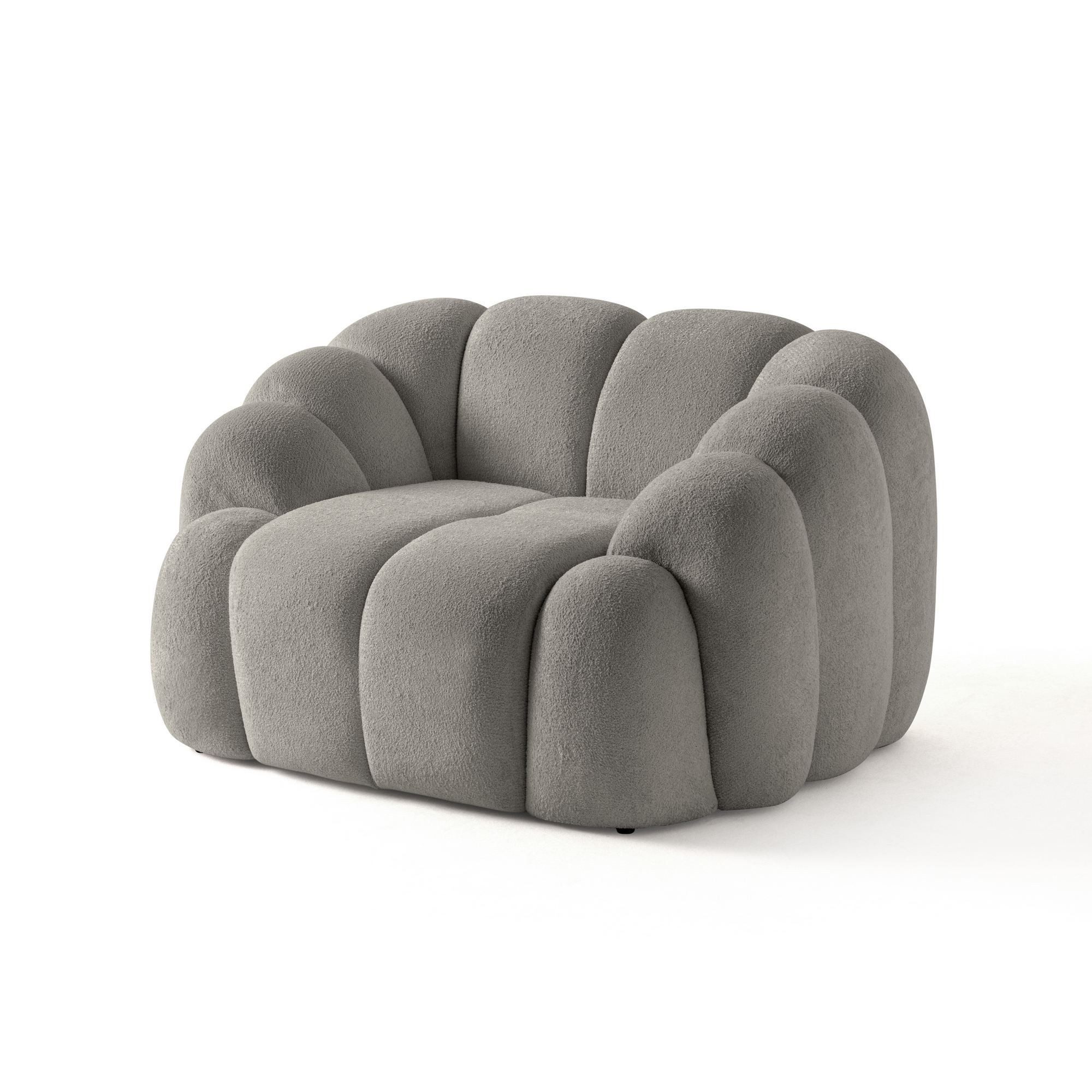 Skye Decor Sofa Octavio, 1 Teile, Octavio 1-Sitzer Sofa in Grau, pflegeleichter Bezug