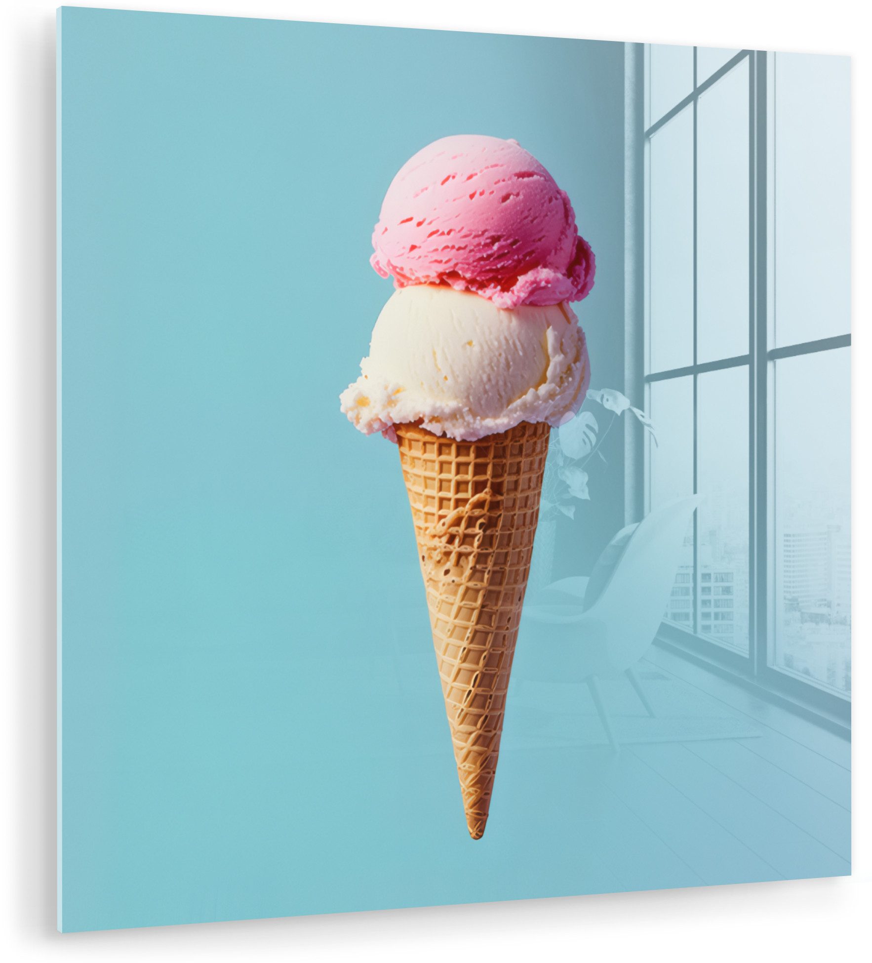 Horn - Eiskugel - blau