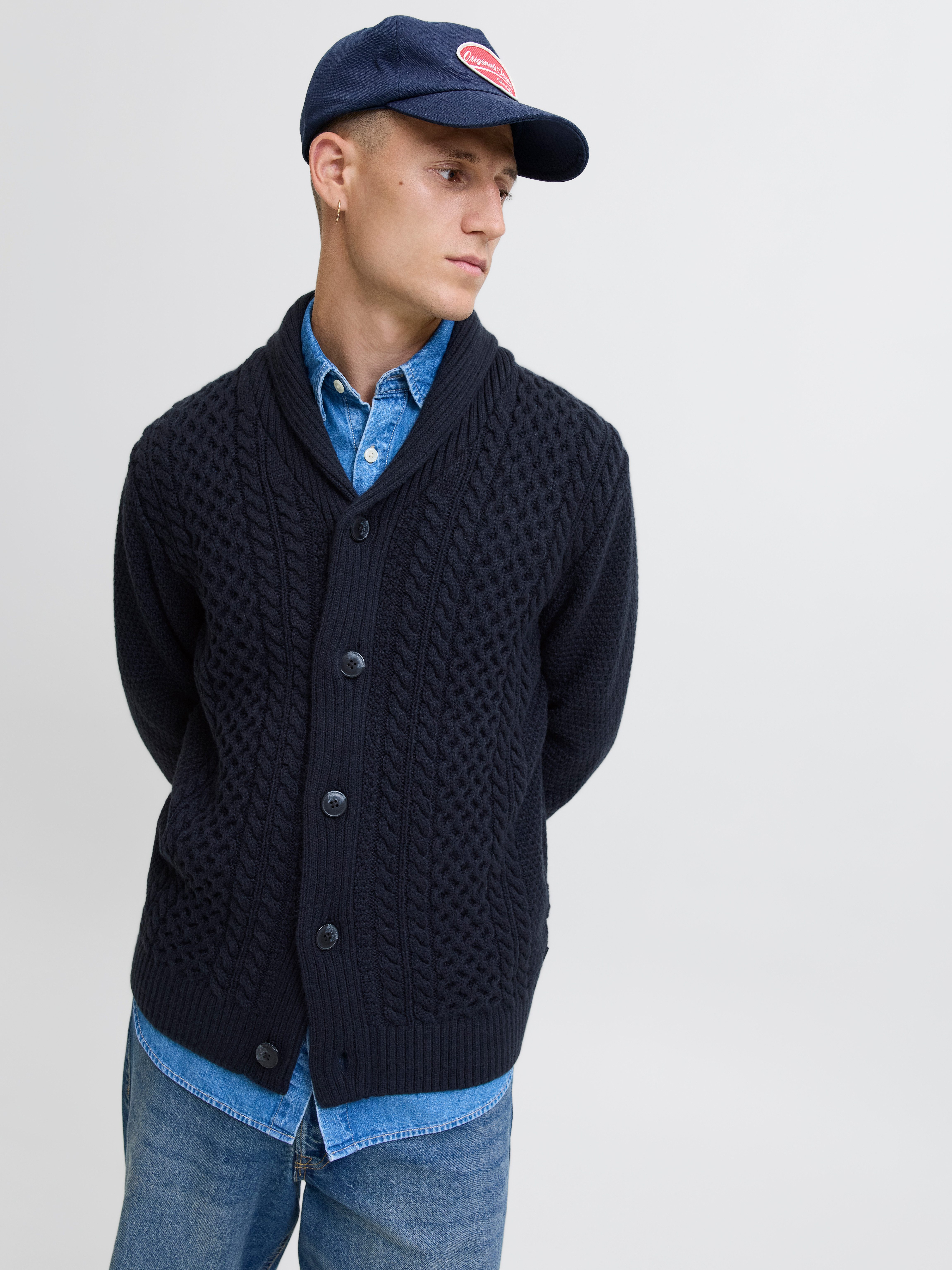 Jack & Jones Strickpullover JJPAUL KNIT SHAWL CARDIGAN günstig online kaufen