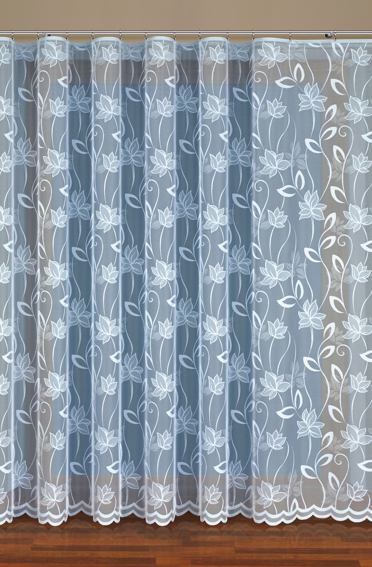QBTEXTIL Gardine LOTOS, halbtransparent, Jacquard - günstig online kaufen