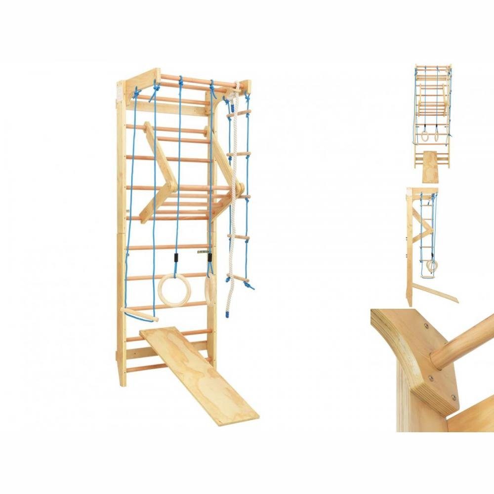 vidaXL Spielhaus Turnwand-Spielset mit Sprossen Ringen Rutsche Holz