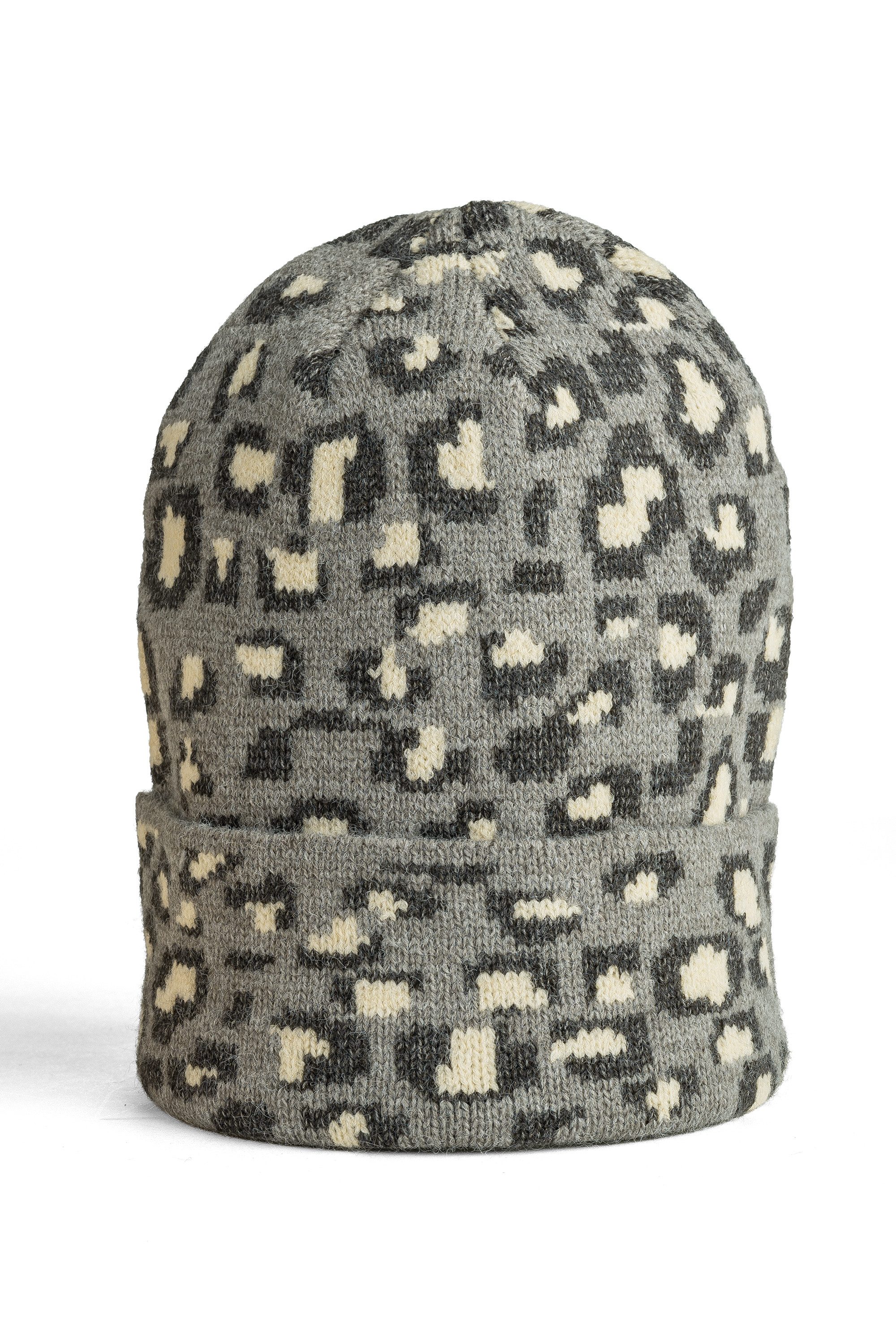Cassandra Accessoires Strickmütze Wintermütze "Leo" mit modischem Animal-Muster
