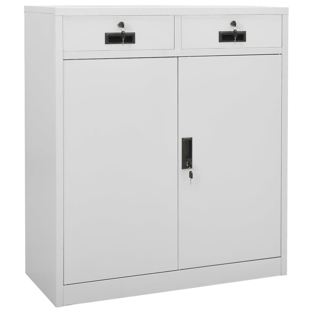 vidaXL Aktenschrank Büroschrank Hellgrau 90x40x102 cm günstig online kaufen