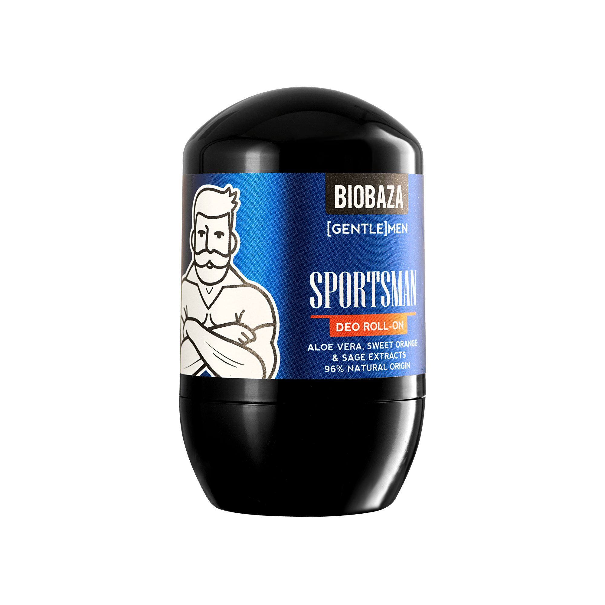 Biobaza Deo-Roller Deo Roll-On Sportsmen 50 ml – Natürlicher 24h Schutz