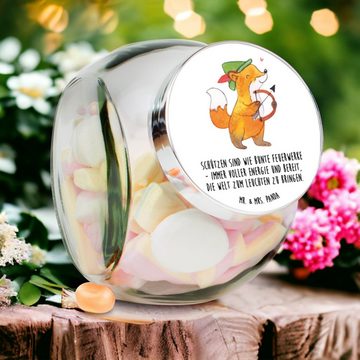 Mr. & Mrs. Panda Vorratsglas XL 2000ml Schütze Astrologie - Weiß - Geschenk, Müslidose, Keksedose, Premium Glas, (1-tlg), Mit Motiv