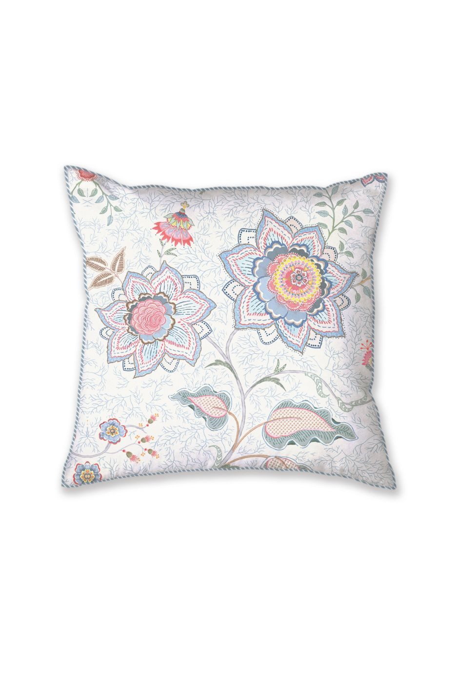 PiP Studio Dekokissen Dekokissen DE PIP Mumbai Morning Light Blue 80x80 Hellblau, 80 x 80 cm