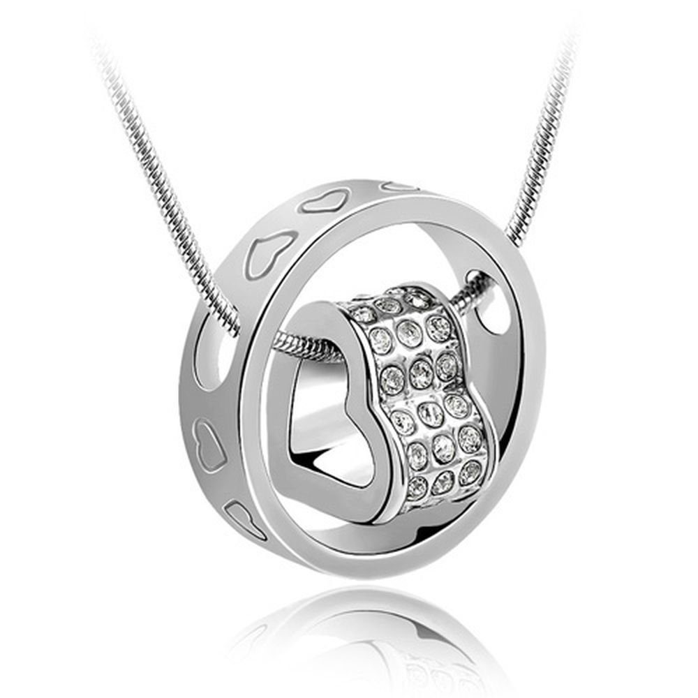 Halskette BUNGSA Silber (1-tlg), Messing Love aus Kette Damen Ketten-Set Endless Necklace
