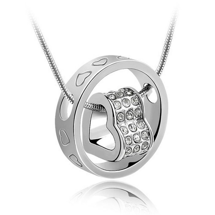 BUNGSA Ketten-Set Kette Endless Love Silber aus Messing Damen (1-tlg) Halskette Necklace