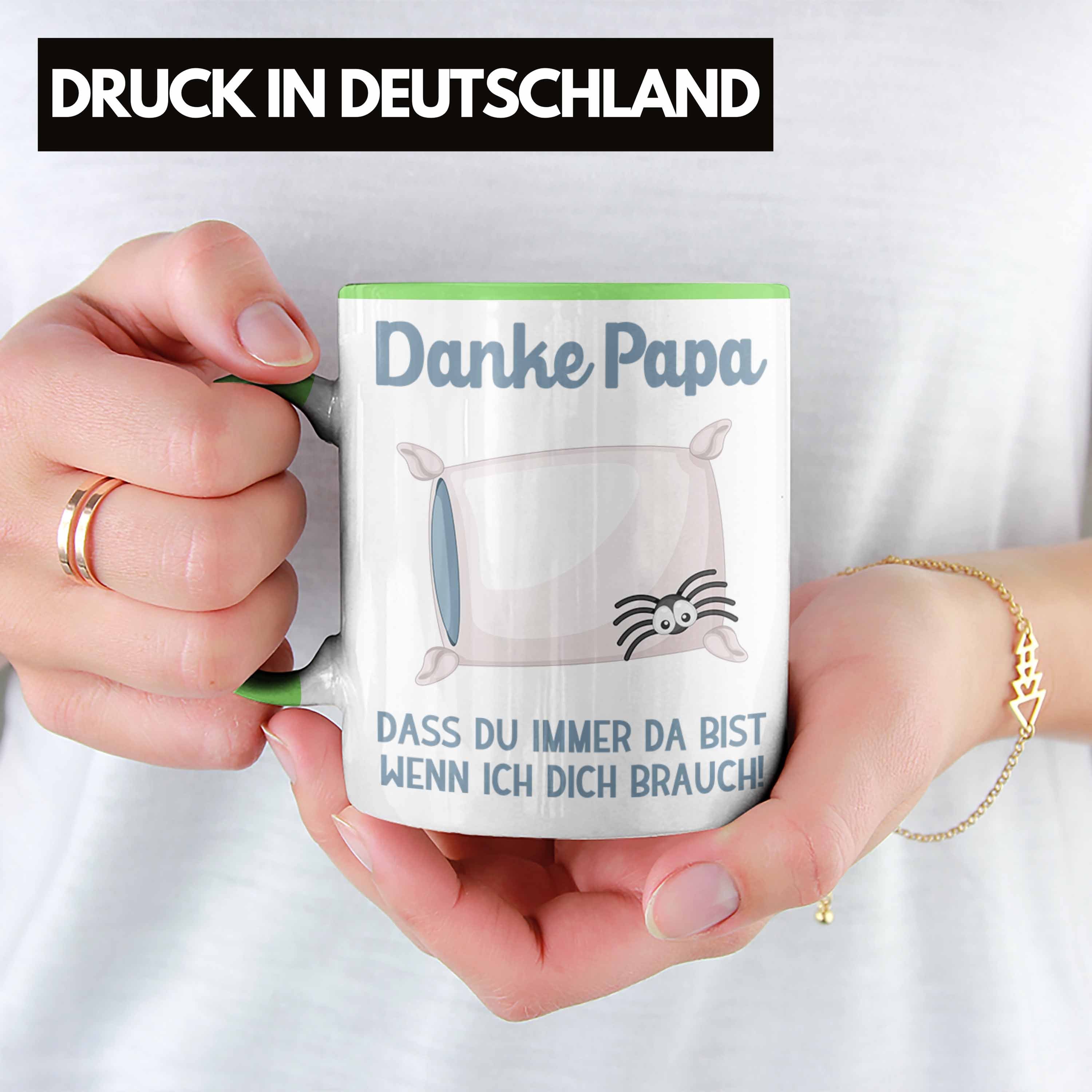 Danke Weihnachten - von Tasse Tasse Geschenkidee Trendation Kaffeetasse Bester Geschenkidee Lustige Lustige Geschenk Papa Vater Tochter von für Geburtstag Papa Tochter für Trendation Grün