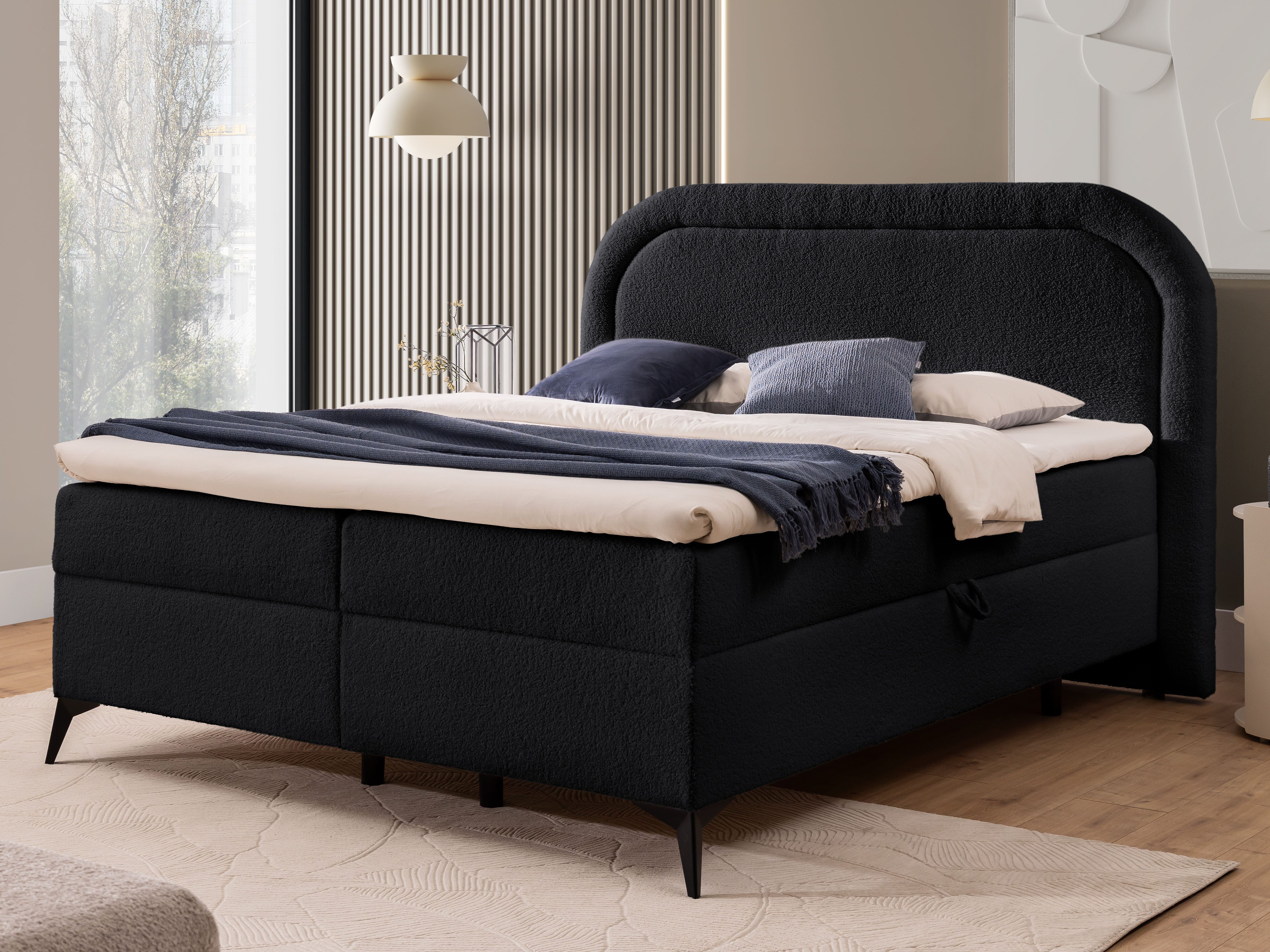 S-Style Möbel Boxspringbett Sonna mit Topper günstig online kaufen