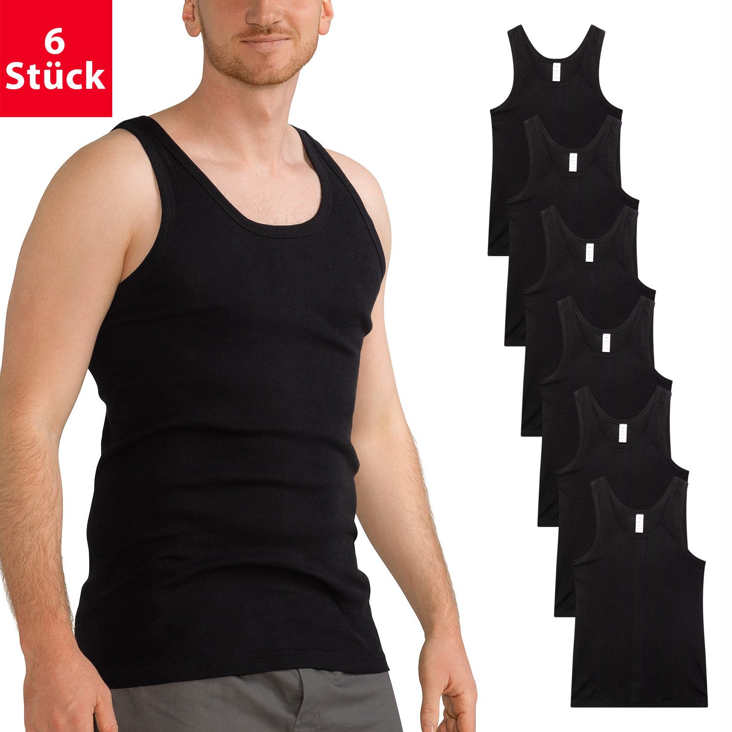 MT Achselhemd Herren Baumwoll Unterhemd Classic (6er Pack) Feinripp oder Do günstig online kaufen