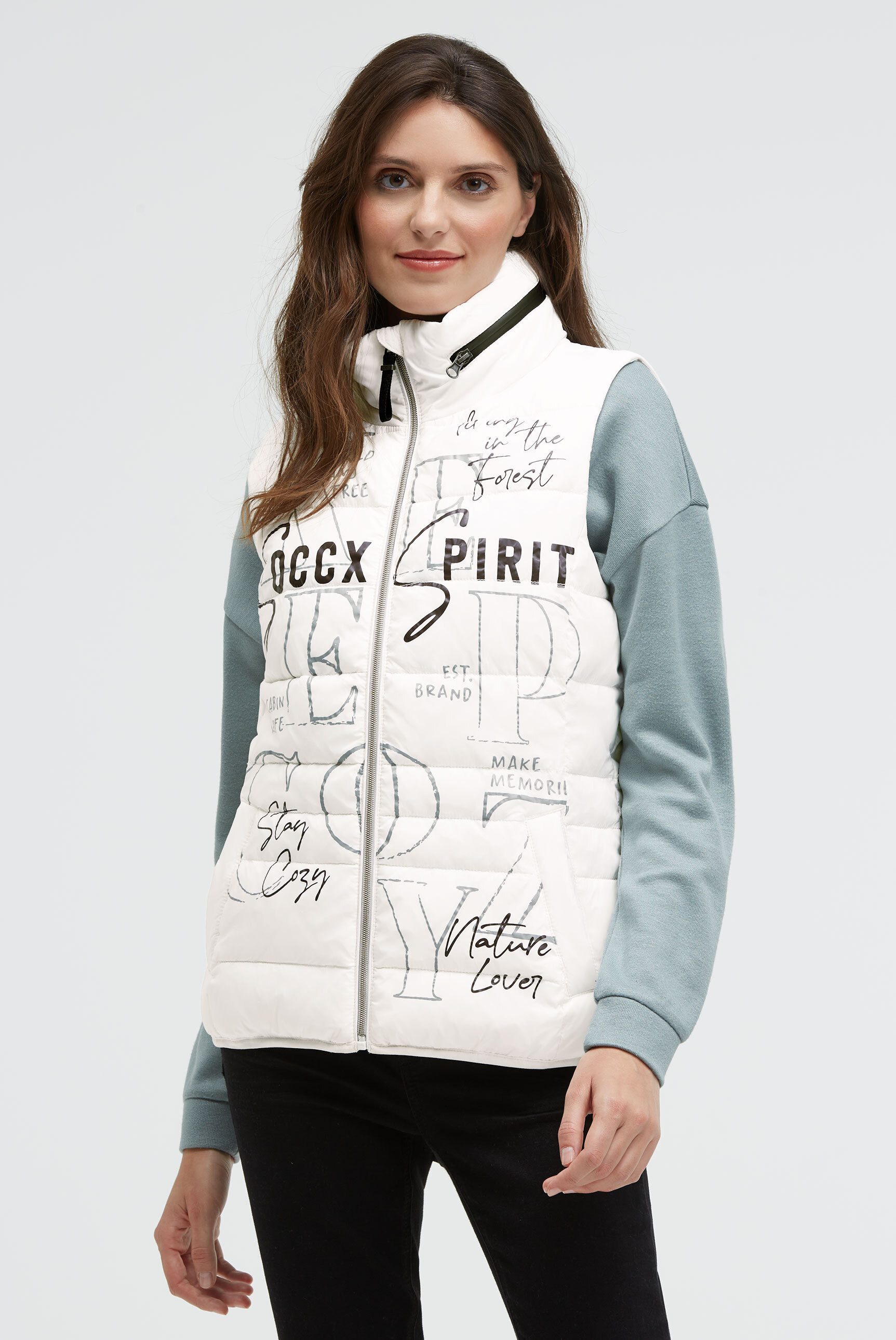 SOCCX Steppweste mit integrierter Kapuze