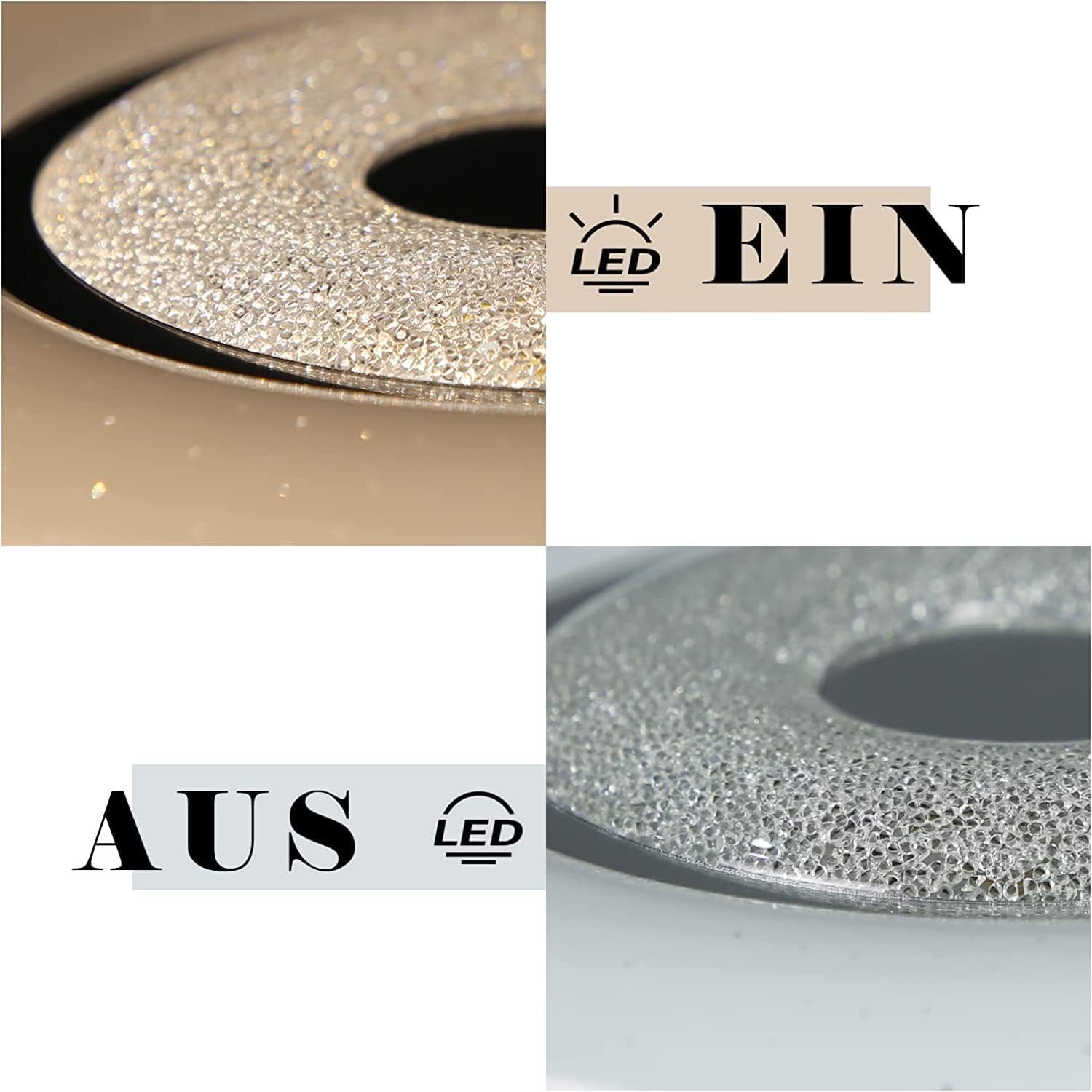 ZMH LED Deckenleuchte Whonzimmer Rund Deckenlampe für Flur Wohnzimmer Schla günstig online kaufen