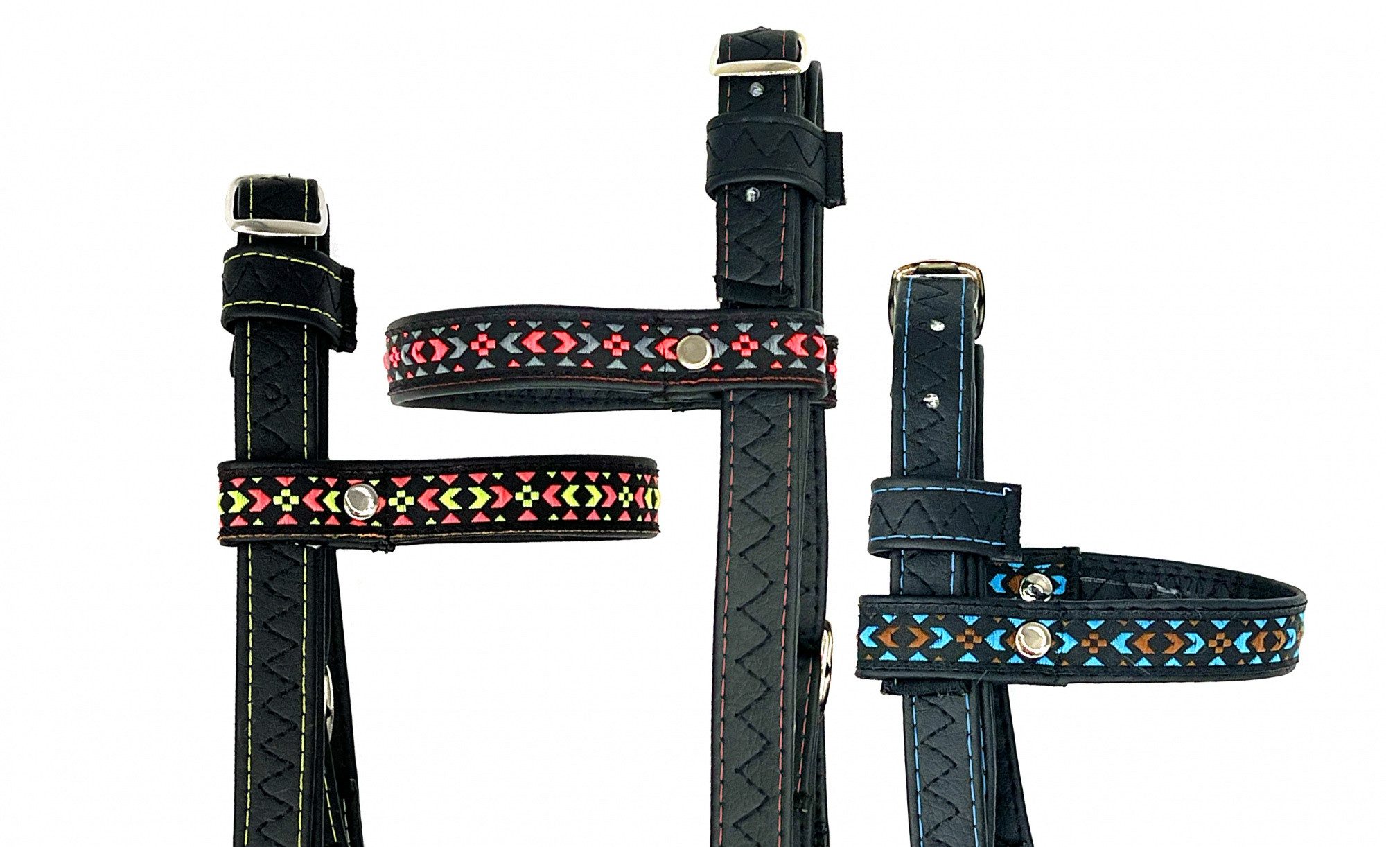 Pferdesport-Profi Hobby Horse Reithalfter Hophorse Trense mit Stirnriemen (Stoff) und Zügel