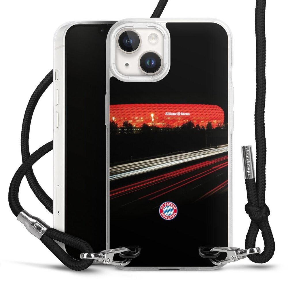 DeinDesign Handyhülle FC Bayern München FCB Stadion FC Bayern München Allianz Arena, Apple iPhone 14 Handykette Hülle mit Band Case zum Umhängen