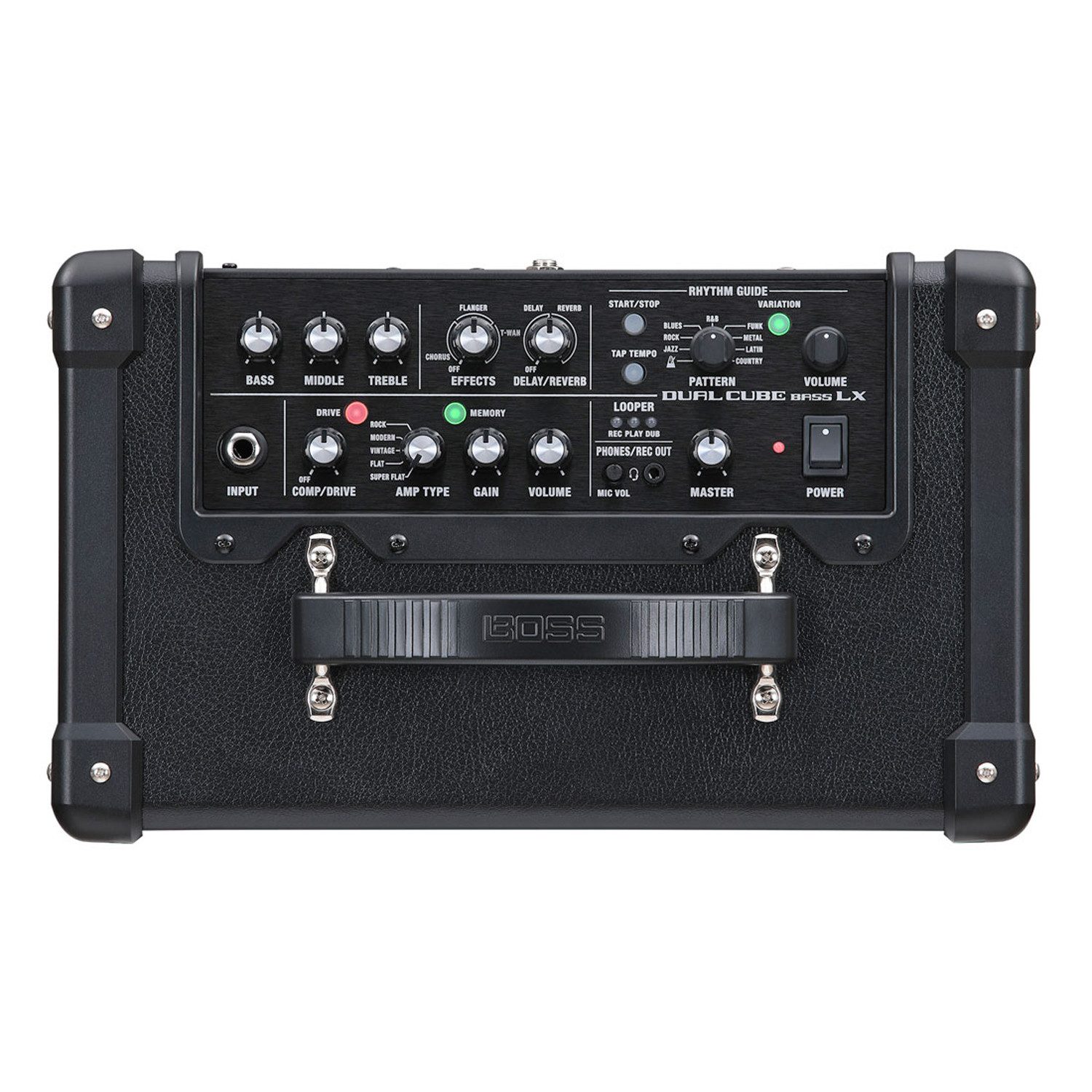 Boss by Roland Boss Bass-Verstärker Dual Cube Bass LX mit BT-Dual und Kabel Verstärker (Anzahl Kanäle: 1, 10 W, Bluetooth)