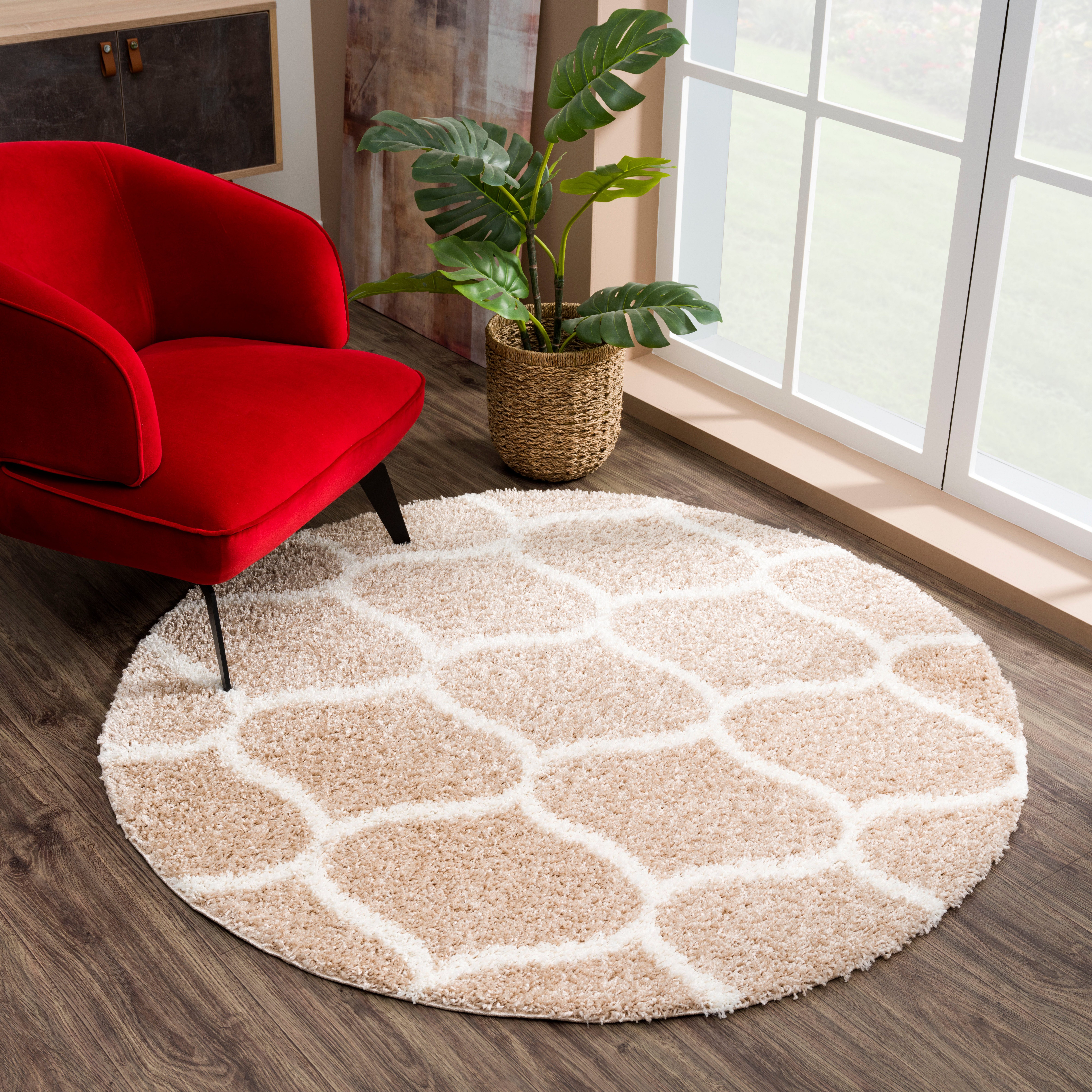 Sanat Hochflor-Teppich Madrid, rund, Höhe: 30 günstig online kaufen