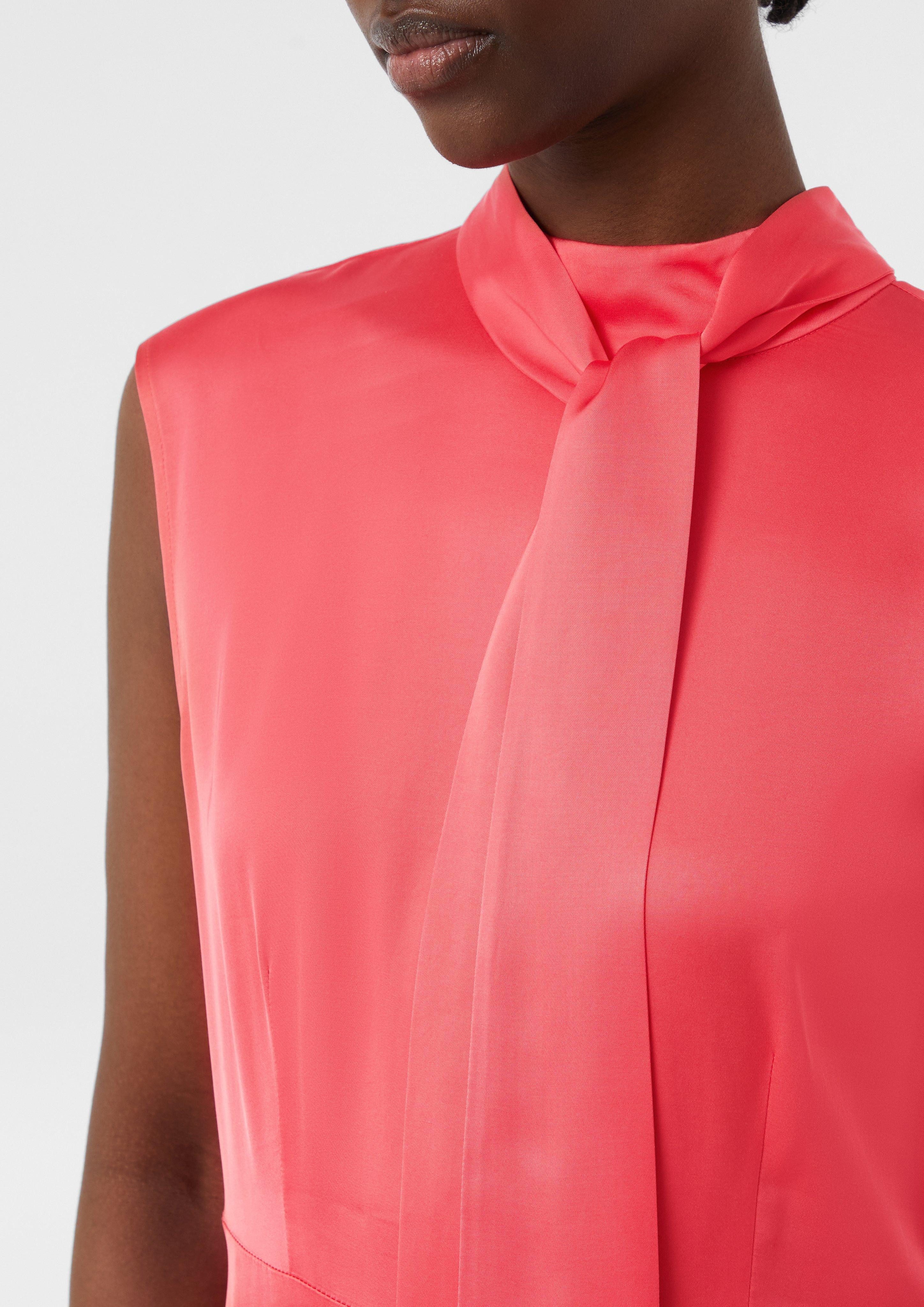 Comma Maxikleid Ausgestelltes Satinkleid in Midilänge günstig online kaufen