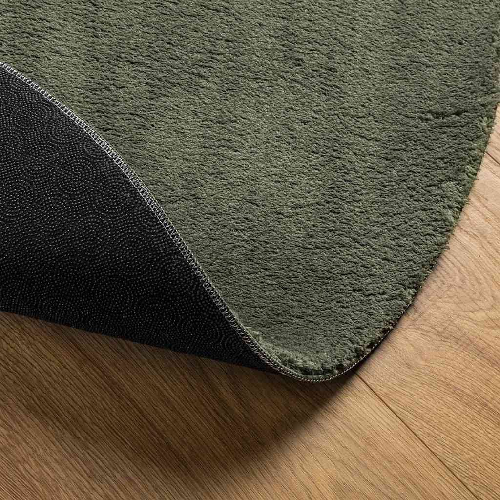vidaXL Teppich Teppich HUARTE Waldgrün 140 x 200 cm Polyester, Asymmetrisch – Bild 5 von 5