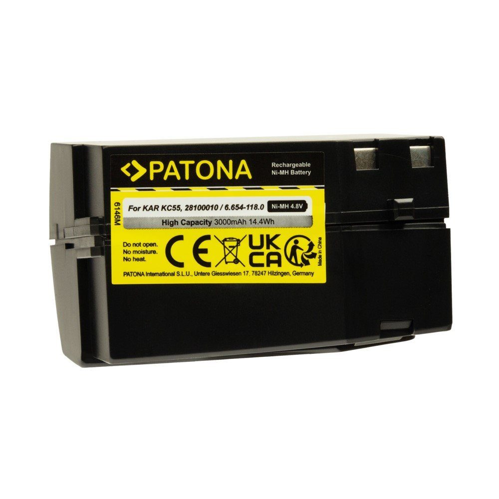 Patona Akku für Kärcher KC55 K55 Pet K65 Staubsauger-Akku Ersatzakku Akku 3000 mAh (4,8 V, 1 St), Plus KB 5