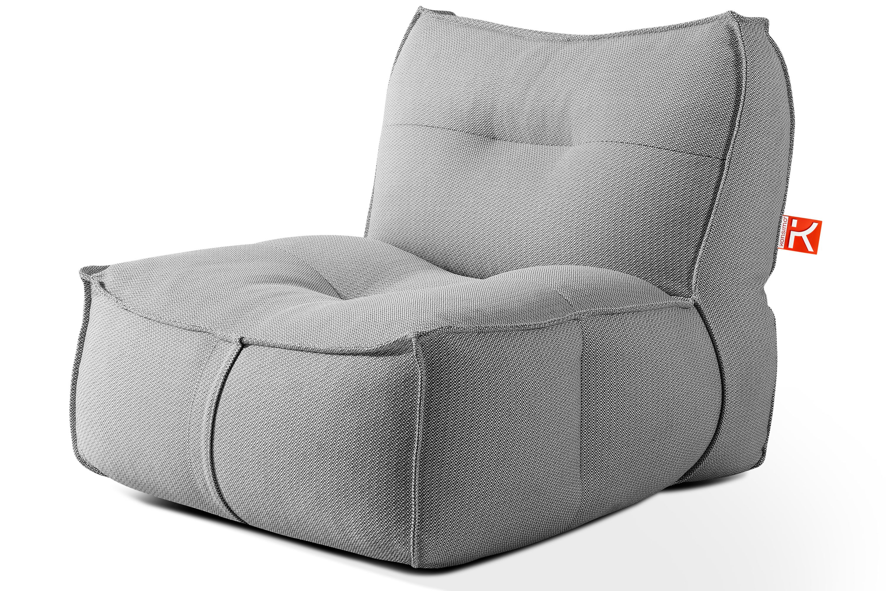 KONSIMO® Gartensessel LOVIA Loungesessel, Gartenmöbel, Relaxsessel, Premiumqualität aus EU (wetterbeständig, rutschfeste Unterseite, ultra-robuste Griffe), hochwertiger Sitzkomfort, mit integrierter Schutzhülle