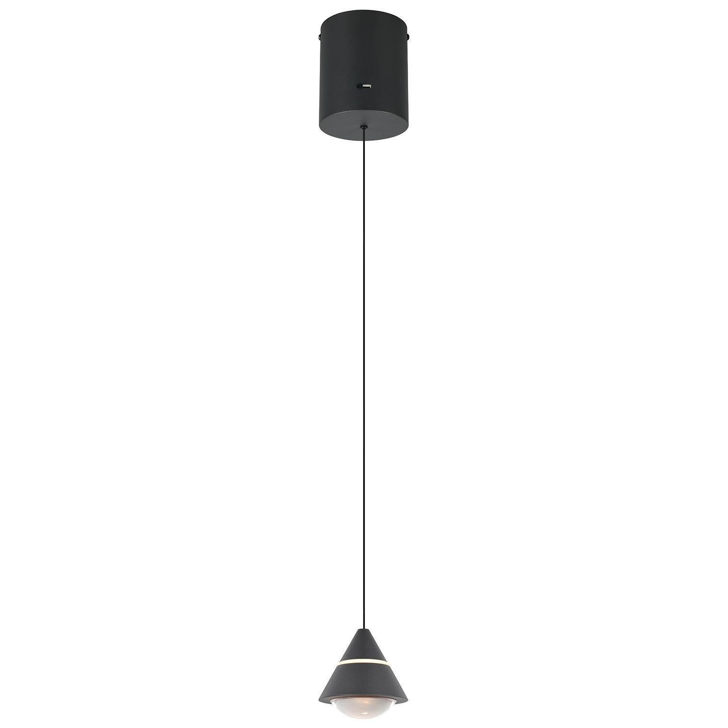 TRIO Leuchten LED Pendelleuchte ROMEO, 1-flammig, Schwarz, Metall, Anpassung der Farbtemperatur, LED fest integriert, Extra-Warmweiß, Neutralweiß, Höhenverstellbar, Ø 10 x H 220 cm