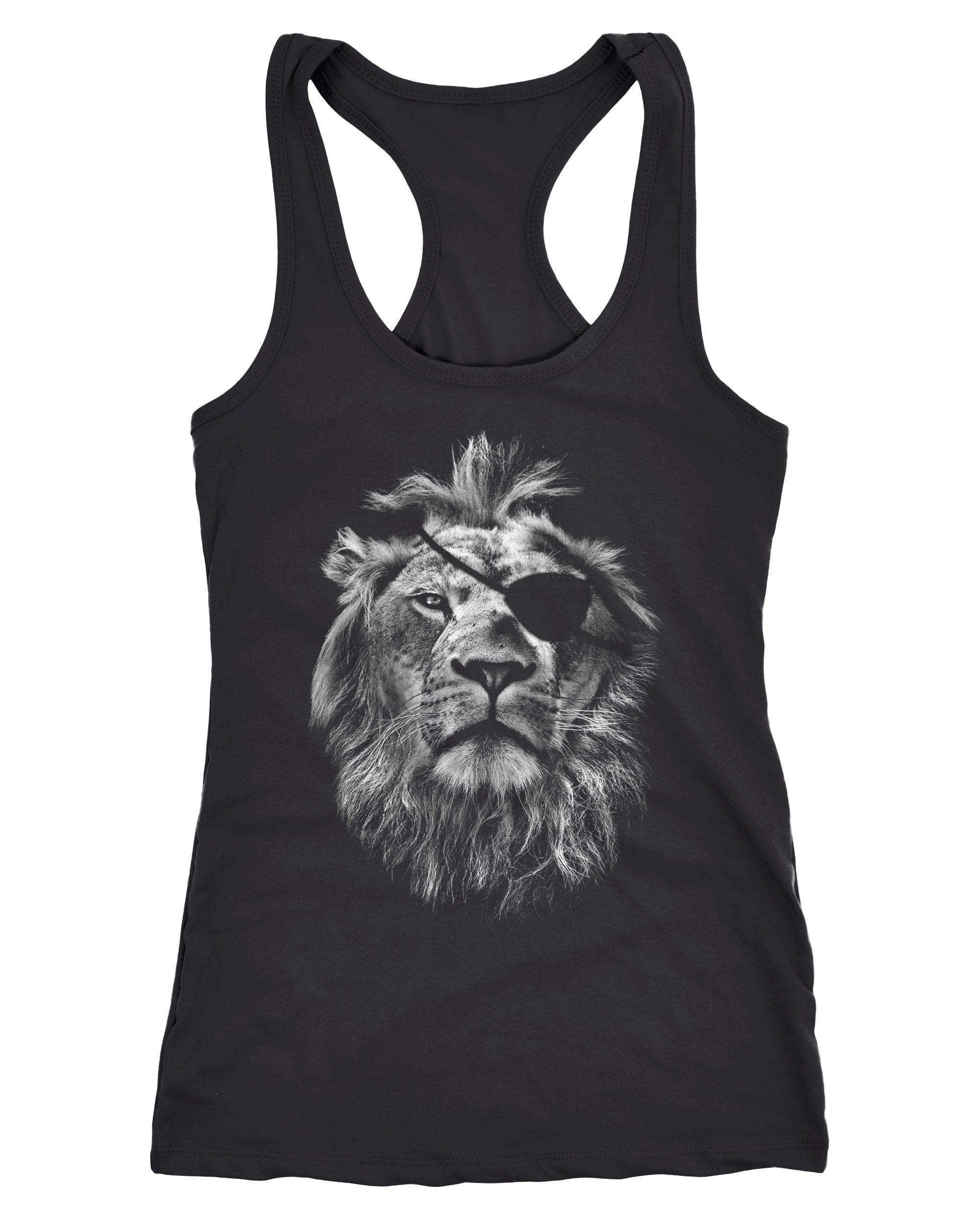 Tanktop cooles Damen Tank-Top mit großem Löwen Aufdruck Neverless®