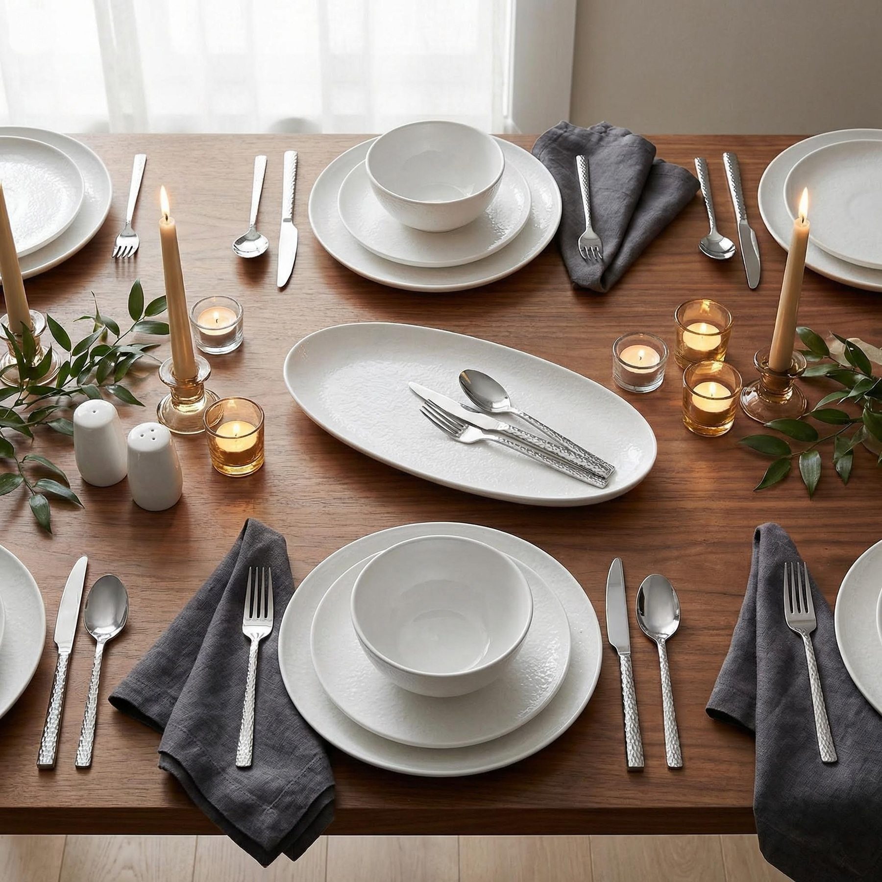 Mulex Geschirr-Set MILA (27-tlg), 6 Personen, Porzellan, 27 teilig