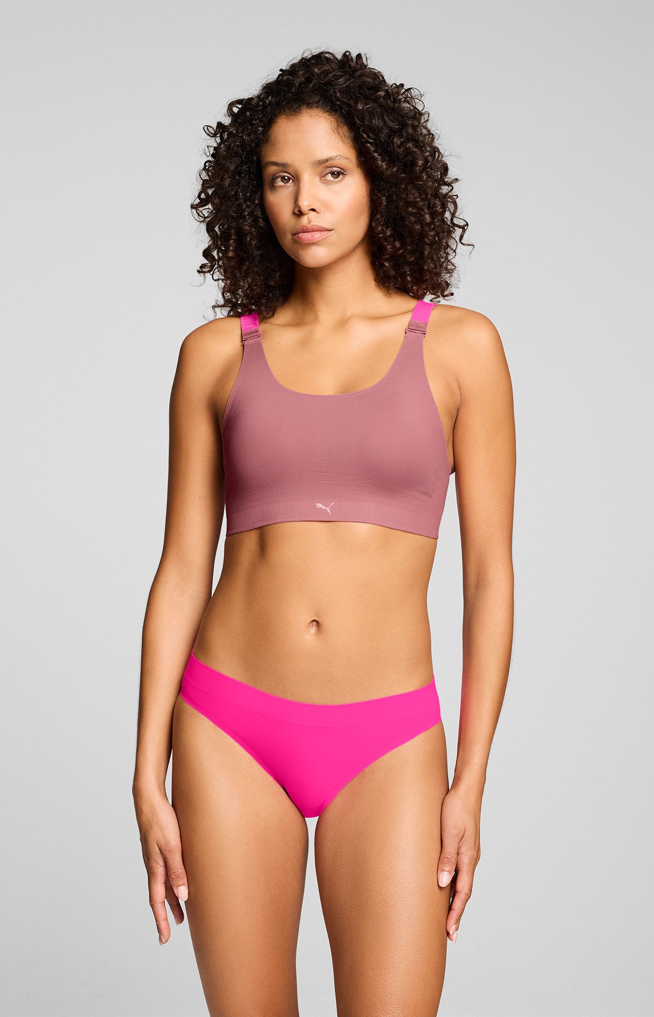 PUMA Slip PUMA WOMEN 3D KNIT SPORT BRIEFS (2er Pack) nahtlose Ränder für eine unsichtbare Passform