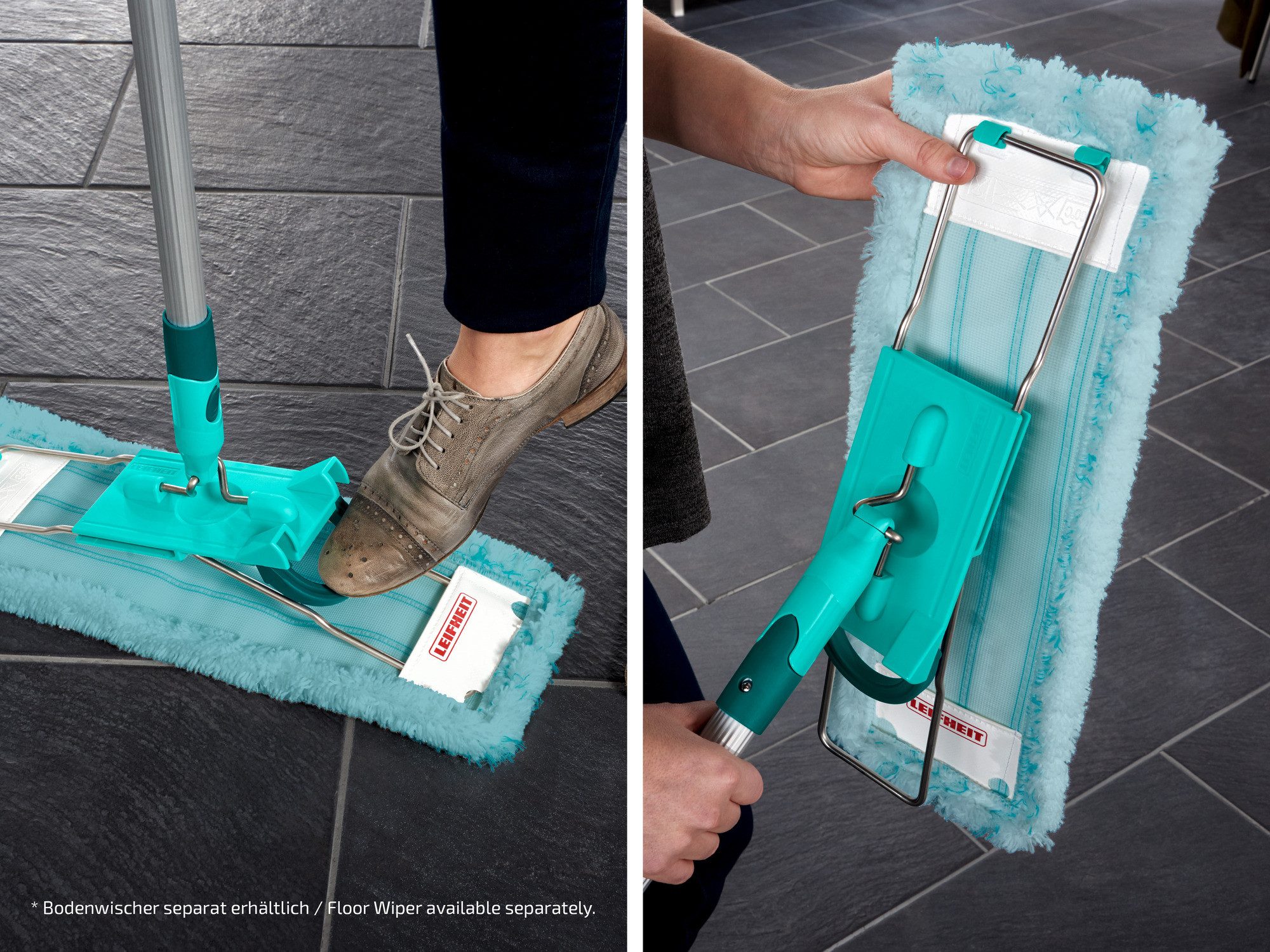 Leifheit Wischbezug Profi XL super soft 2er Set Wischbezug (Kunstfaser, 16.0x48.0 cm, 2-tlg., Waschbar bei 60°C, Wischbreite 42cm, für Parkett/Laminat/Kork) – Bild 5 von 5