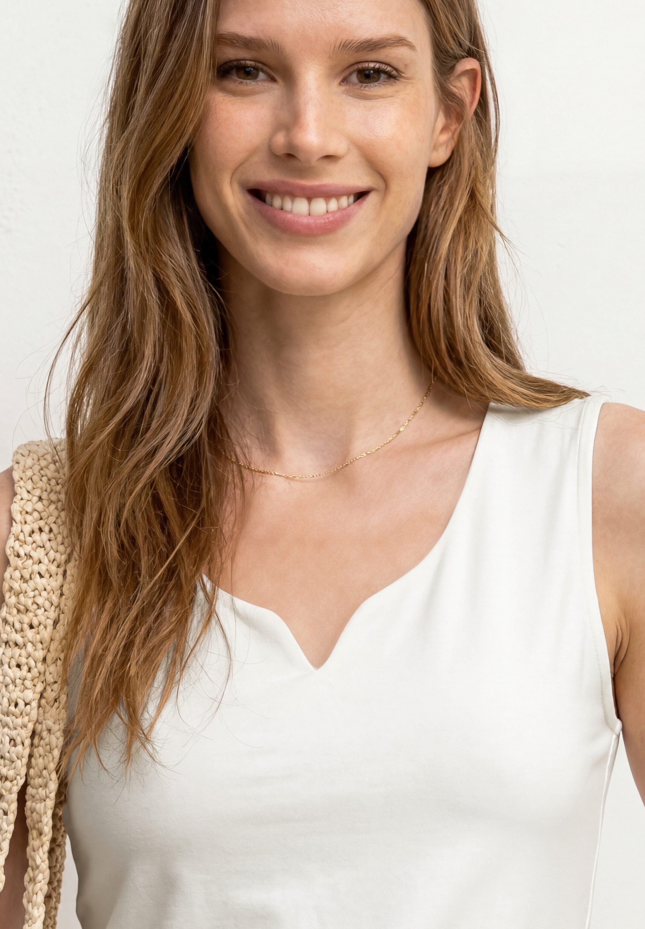 STREET ONE Tanktop Style Gania Sommertop mit Herzausschnitt