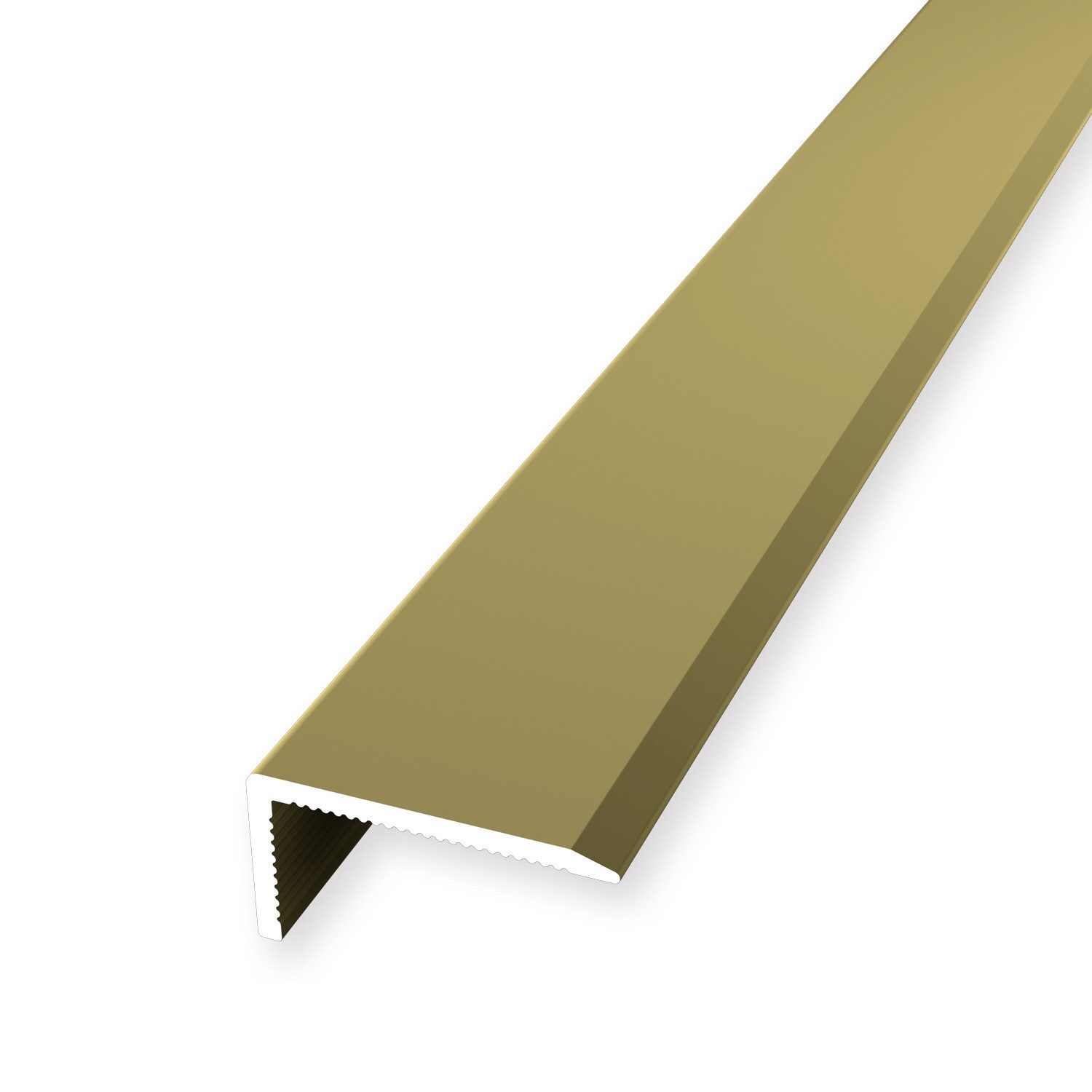 Küberit Treppenkantenprofil 10 x 20 x 1000 mm Winkelprofil Gold Ungebohrt Aluminium