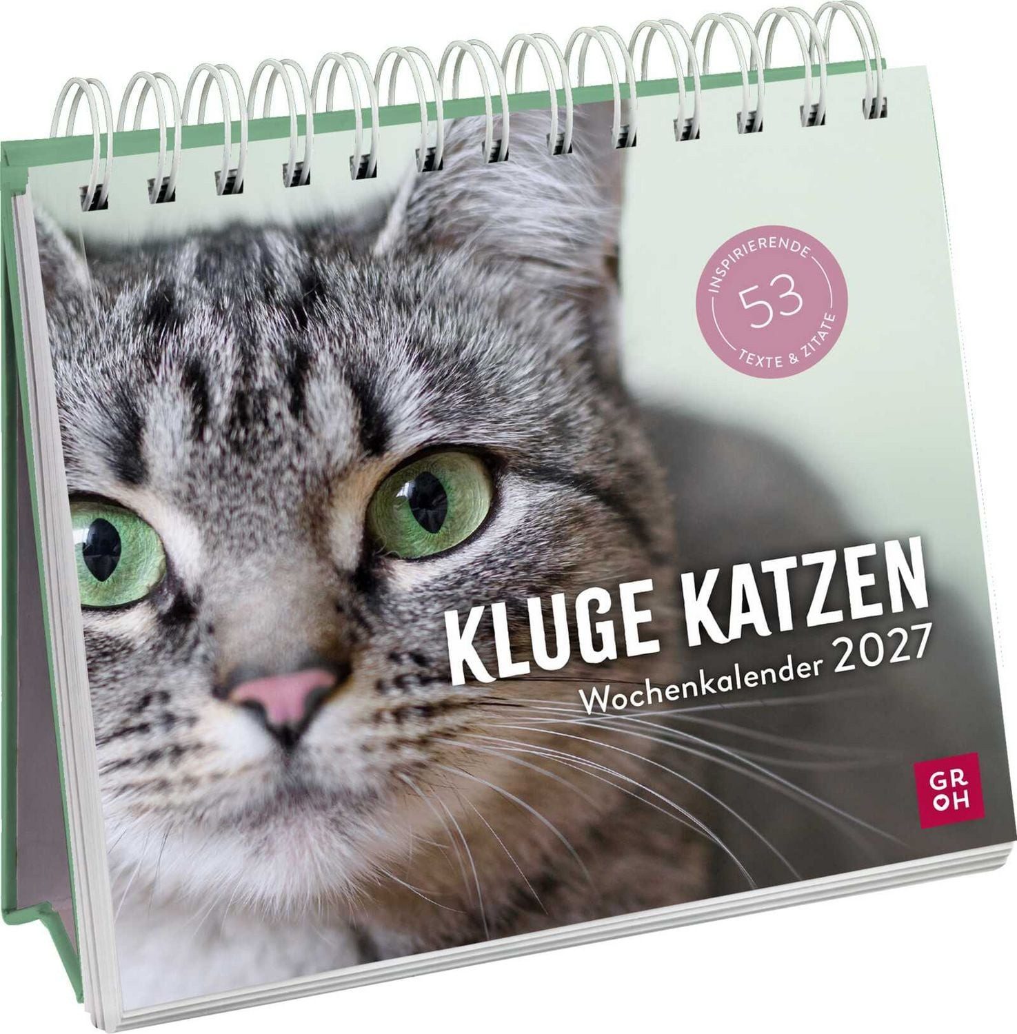 groh Verlag Tischkalender Wochenkalender 2027: Kluge Katzen