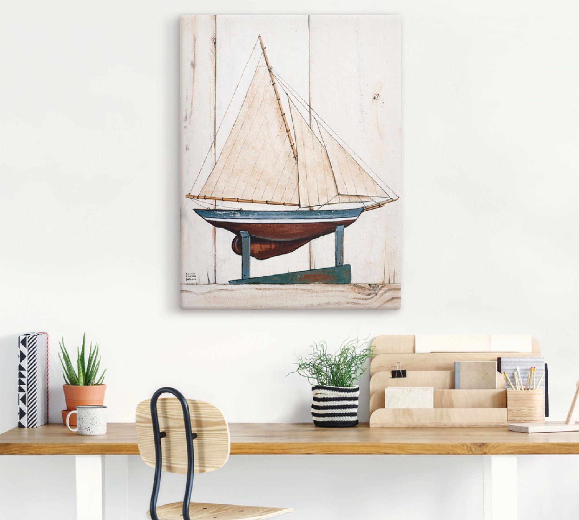 Artland Wandbild Leinwandbild, St), oder & Boote Größen (1 Wandaufkleber Schiffe in Poster Rennjacht, versch. als