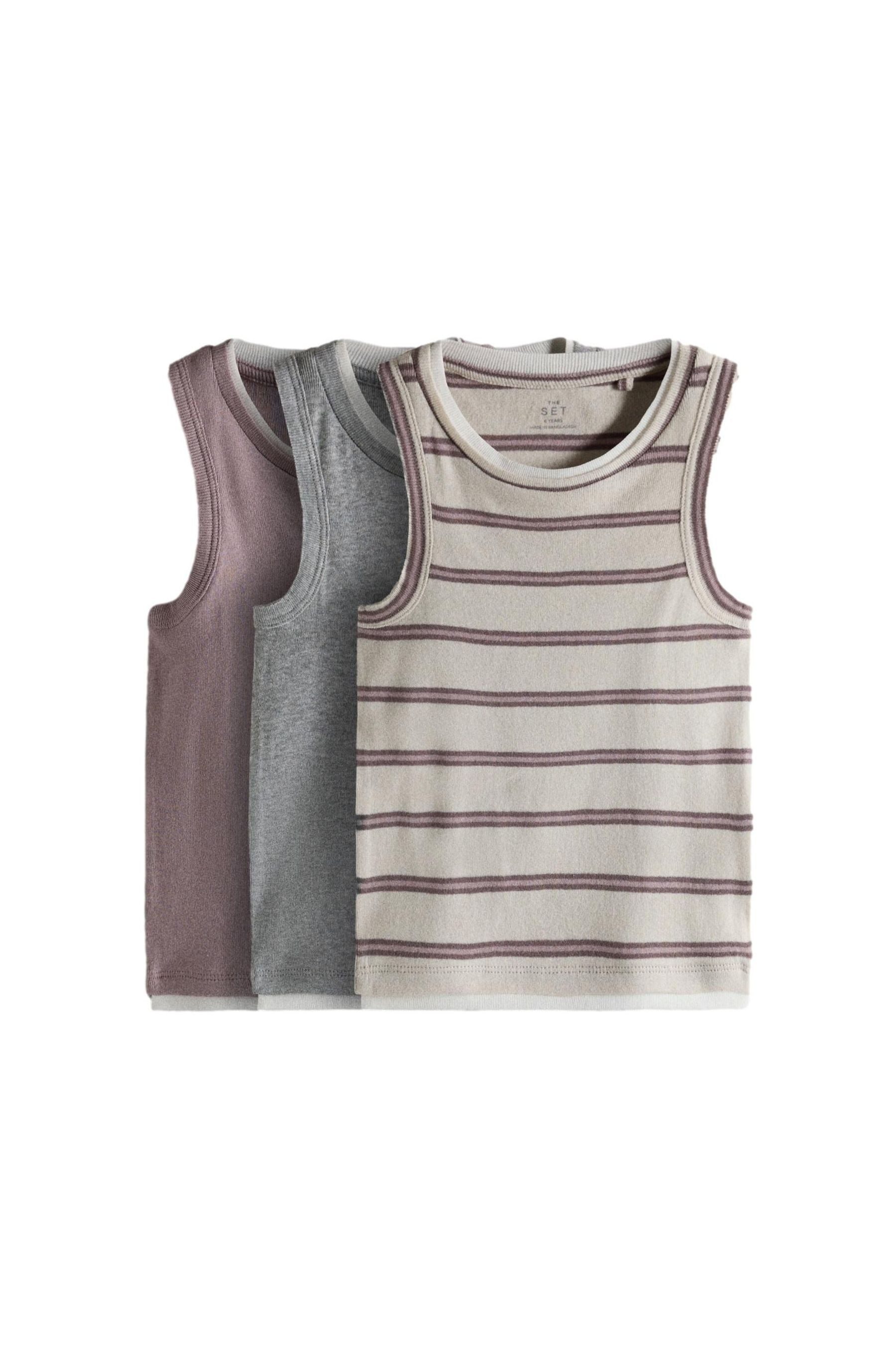 Trägertop The Set Jersey-Trägertops im Lagenlook, 3er-Pack