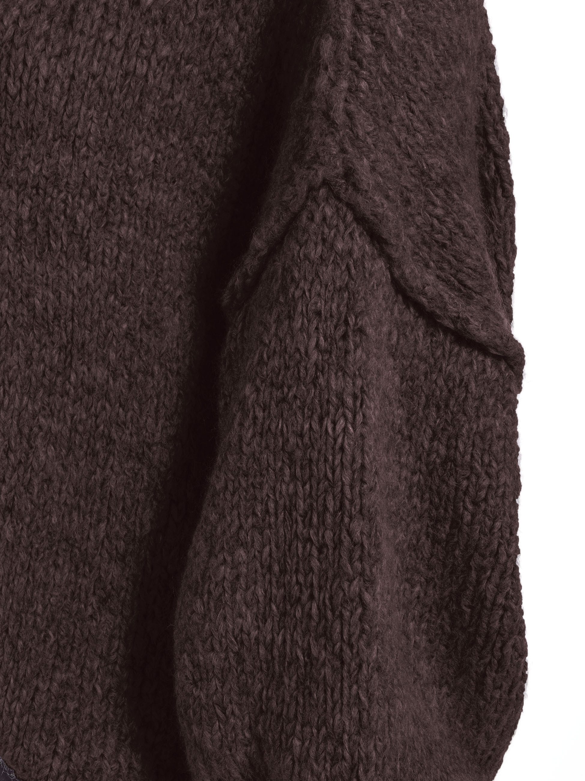PEKIVESSA Strickpullover Ultra-Oversized Grobstrick-Pullover mit Ziernähten an den Ballonärmeln