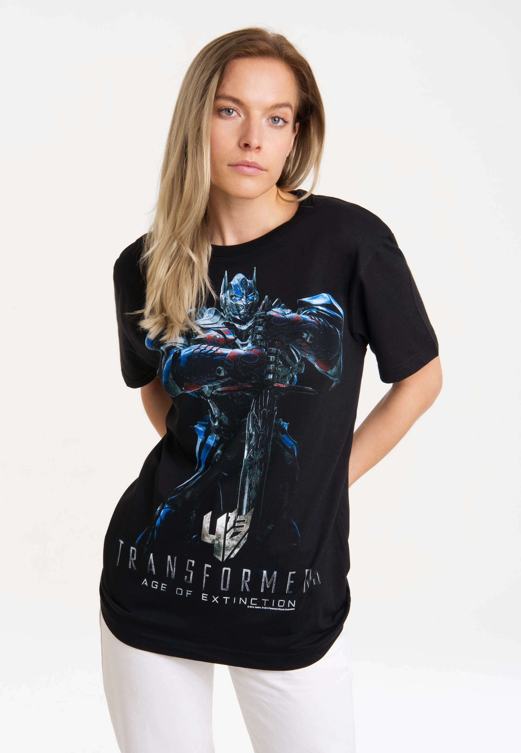 LOGOSHIRT Extinction Transformers lizenziertem - Age mit Print T-Shirt Of