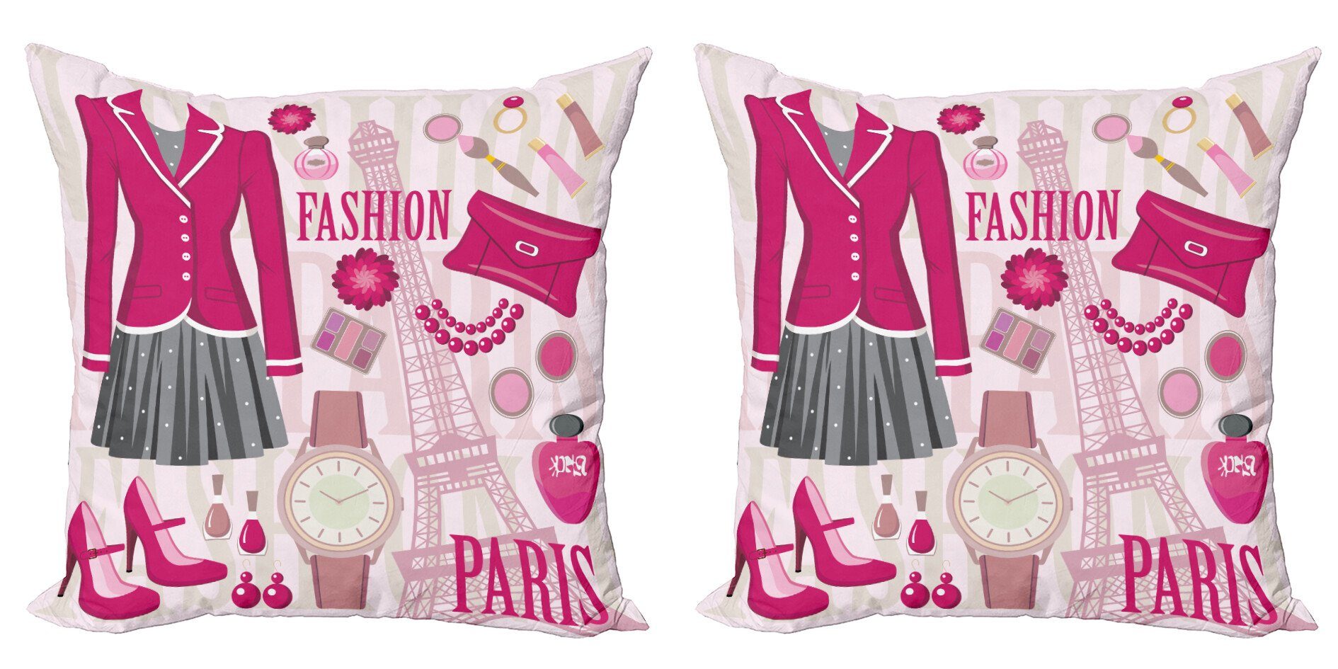 Kissenbezüge Modern Accent Doppelseitiger Mode Mode Abakuhaus (2 Kleider Stück), Digitaldruck, in Paris