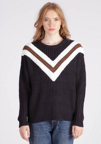 Трикотажный пуловер с großer Mus...