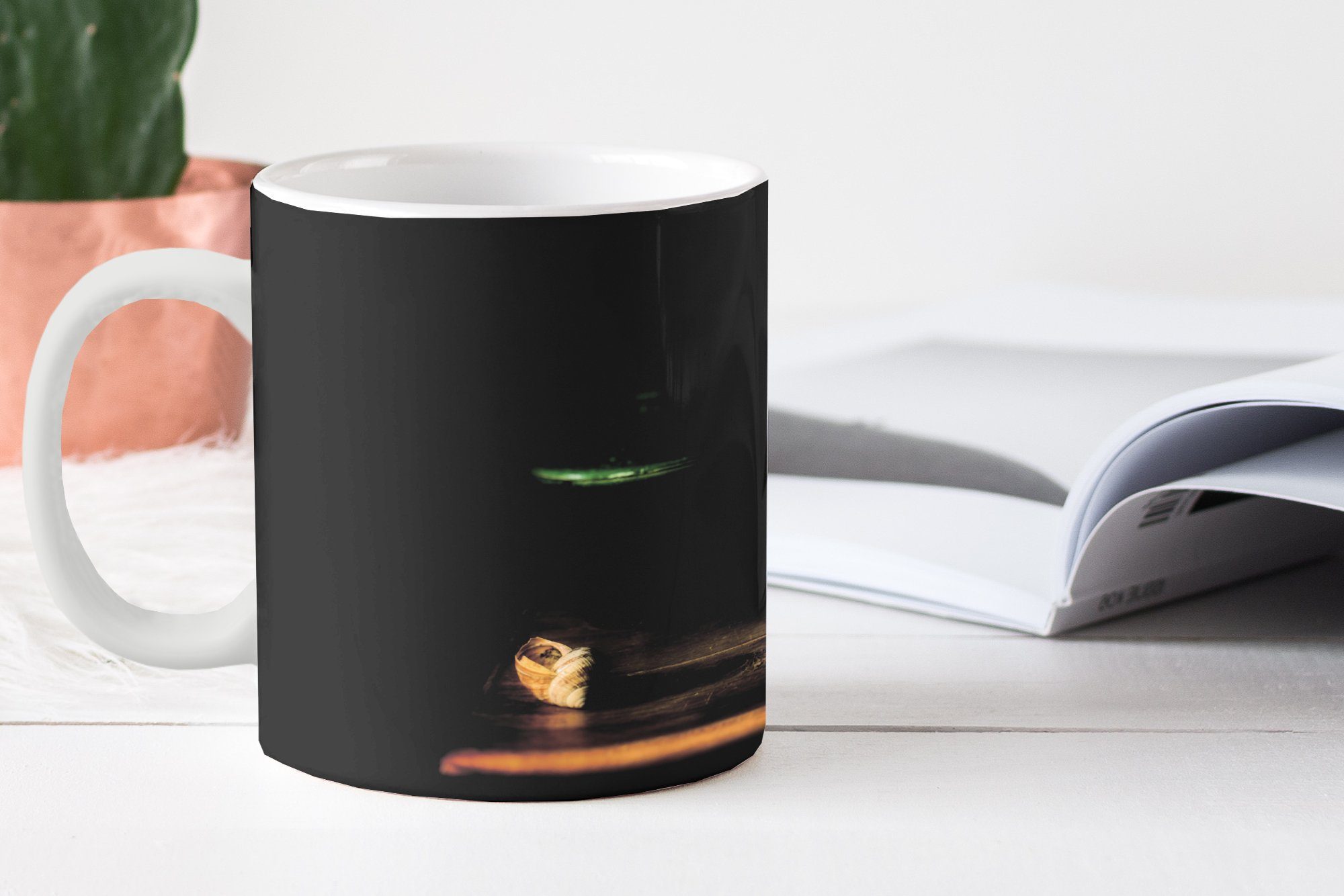 Tasse - Malerei, Teller Kaffeetassen, Stilleben Becher, MuchoWow Teetasse, - - Teetasse, Artischocke Geschenk Keramik,