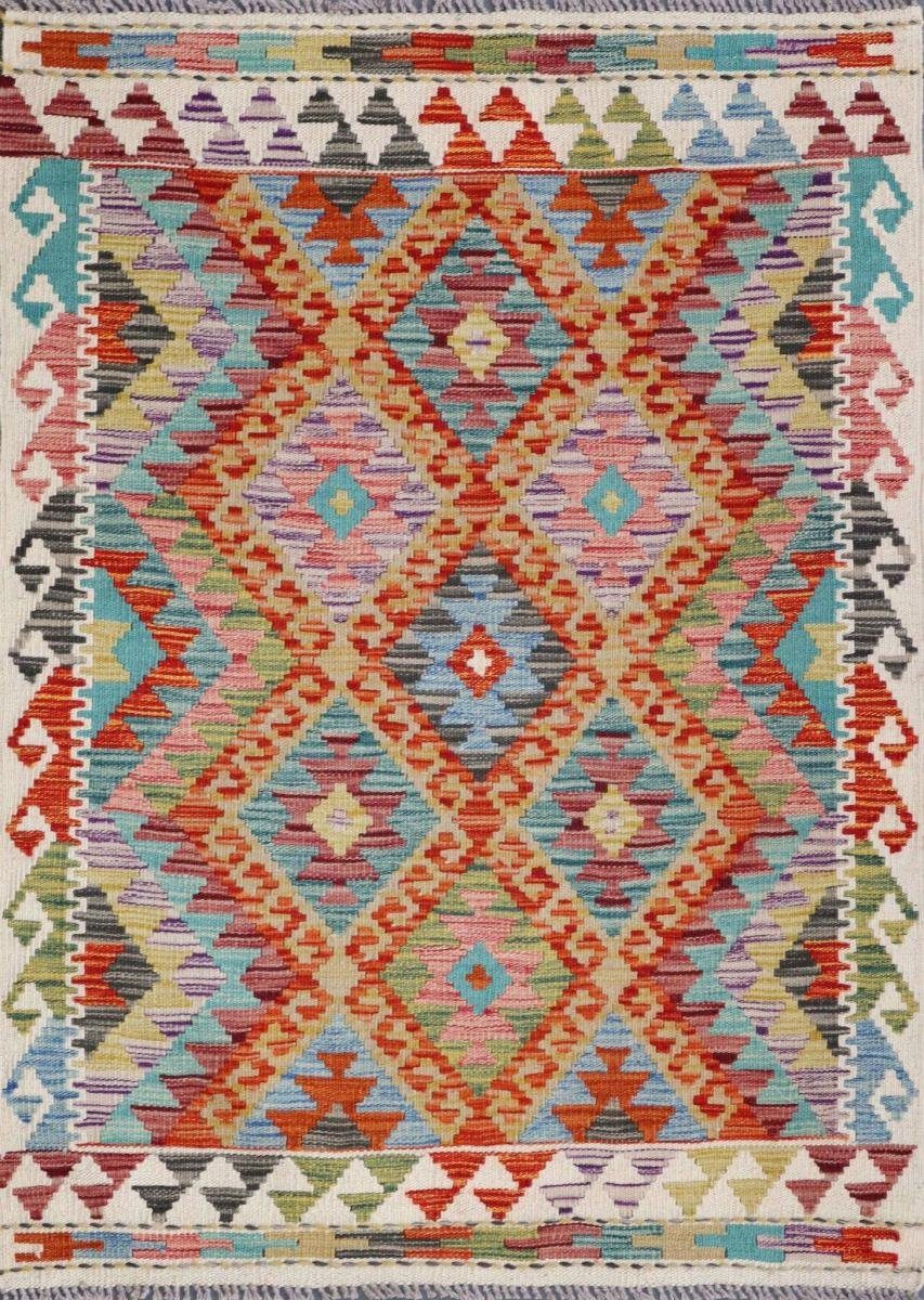 Nain Handgewebter rechteckig, 94x126 Afghan Höhe: Orientteppich Trading, mm Kelim Orientteppich, 3