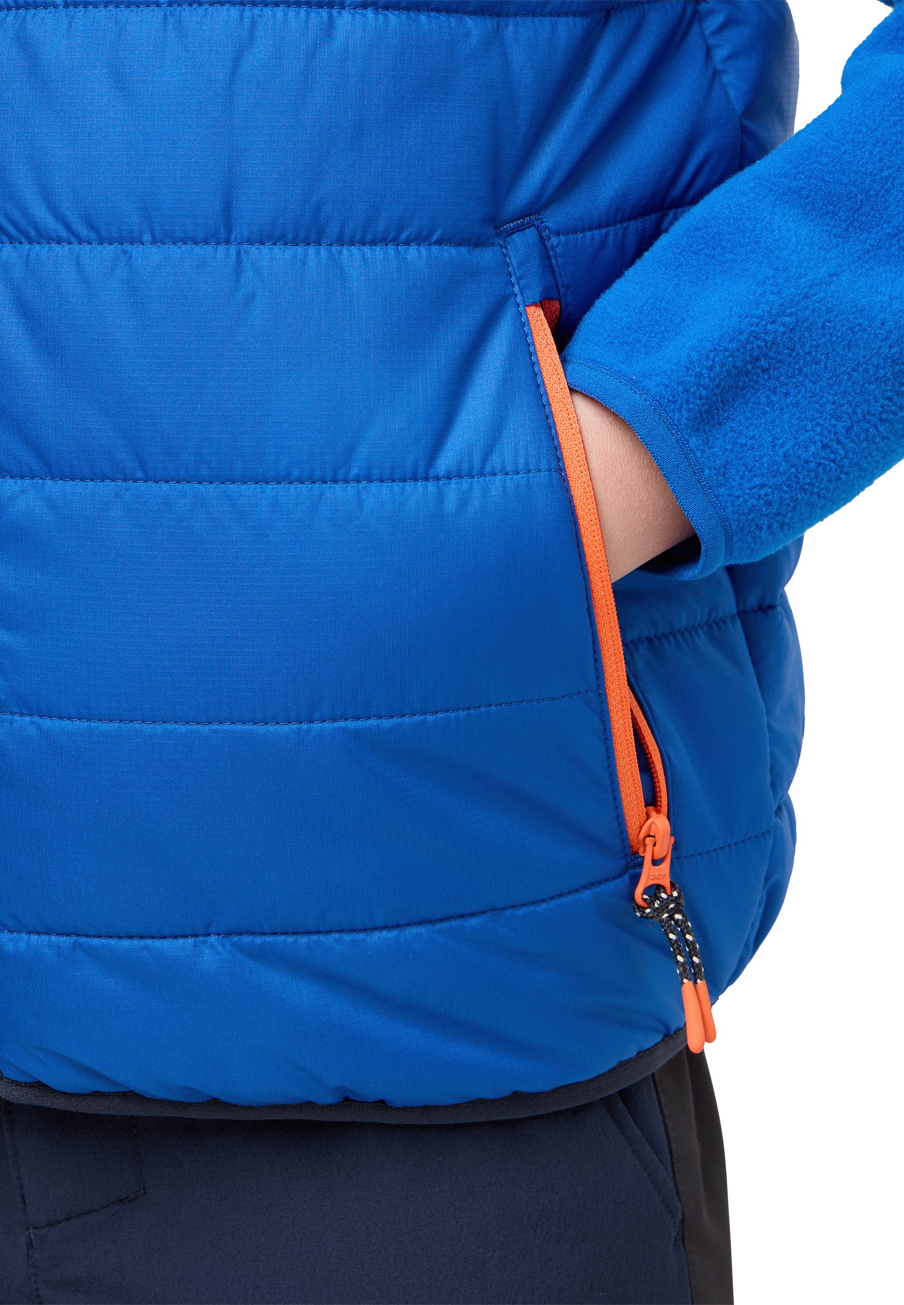 Jack Wolfskin Steppweste ZENON für Kinder für Kinder, sportliche Steppweste, mit Eingrifftaschen