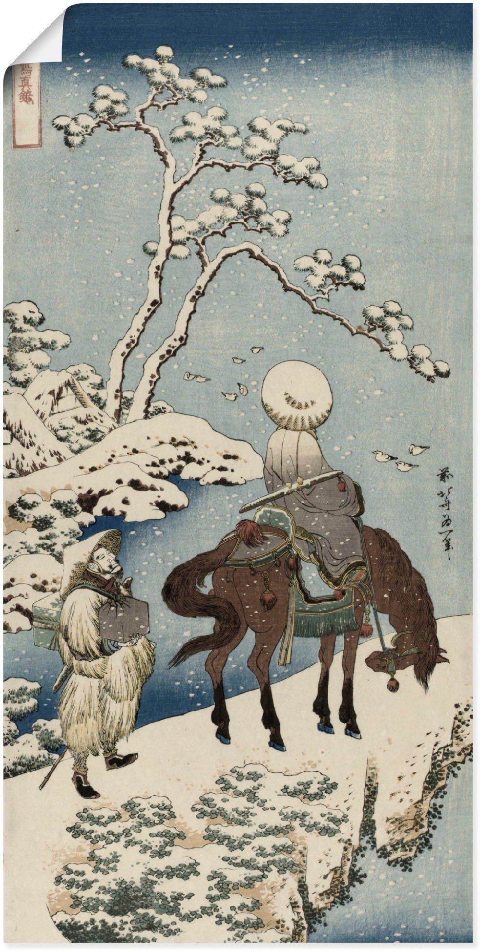 Artland Wandbild Der chinesische Dichter Su Dongpo, Mann (1 St), als Leinwandbild, Wandaufkleber oder Poster in versch. Größen