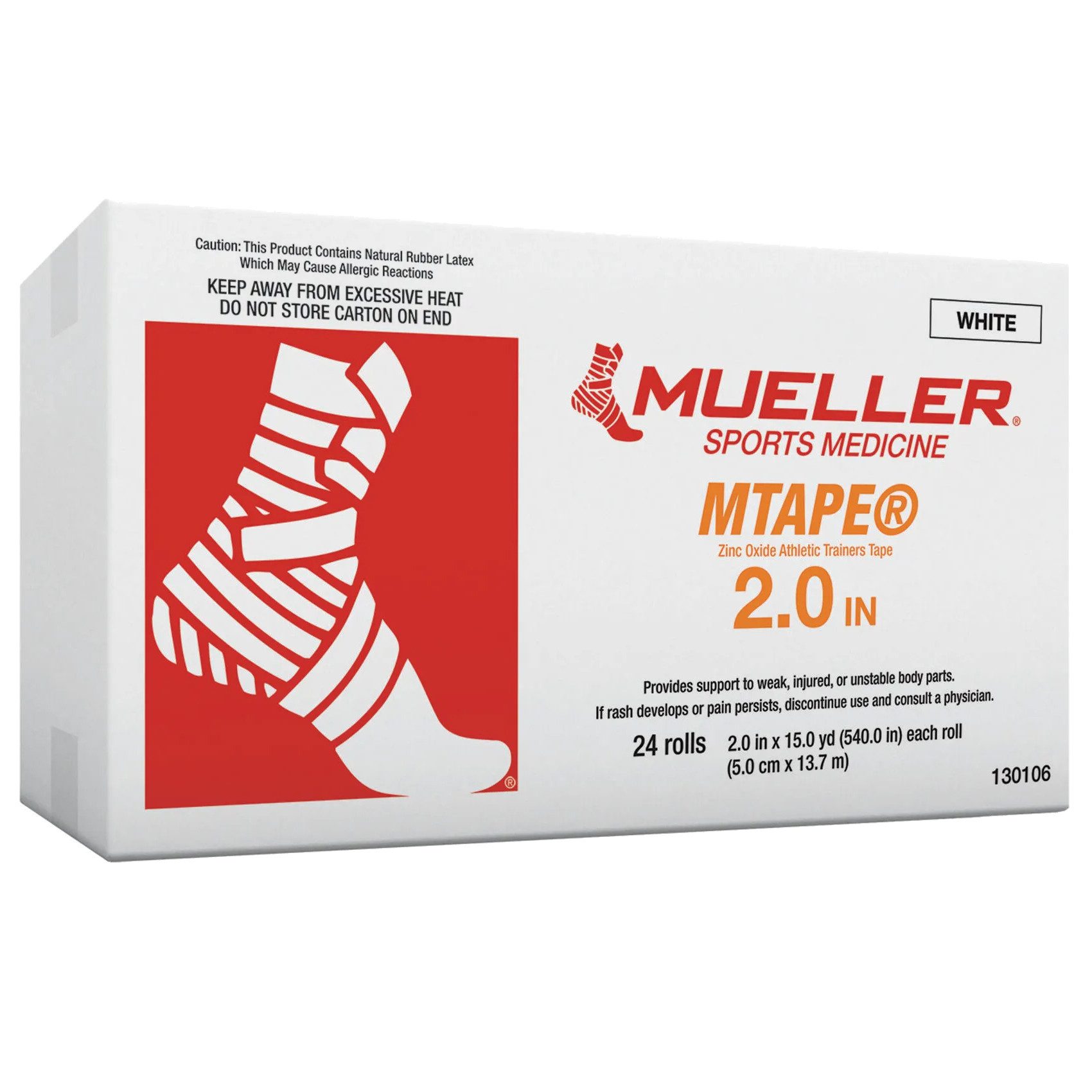 Mueller Sports Medicine Kinesiologie-Tape Mueller M-Tape weiß (Großpackung) (24-St)