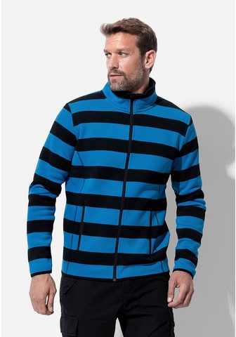 Strickfleece-Jacke в в полоску