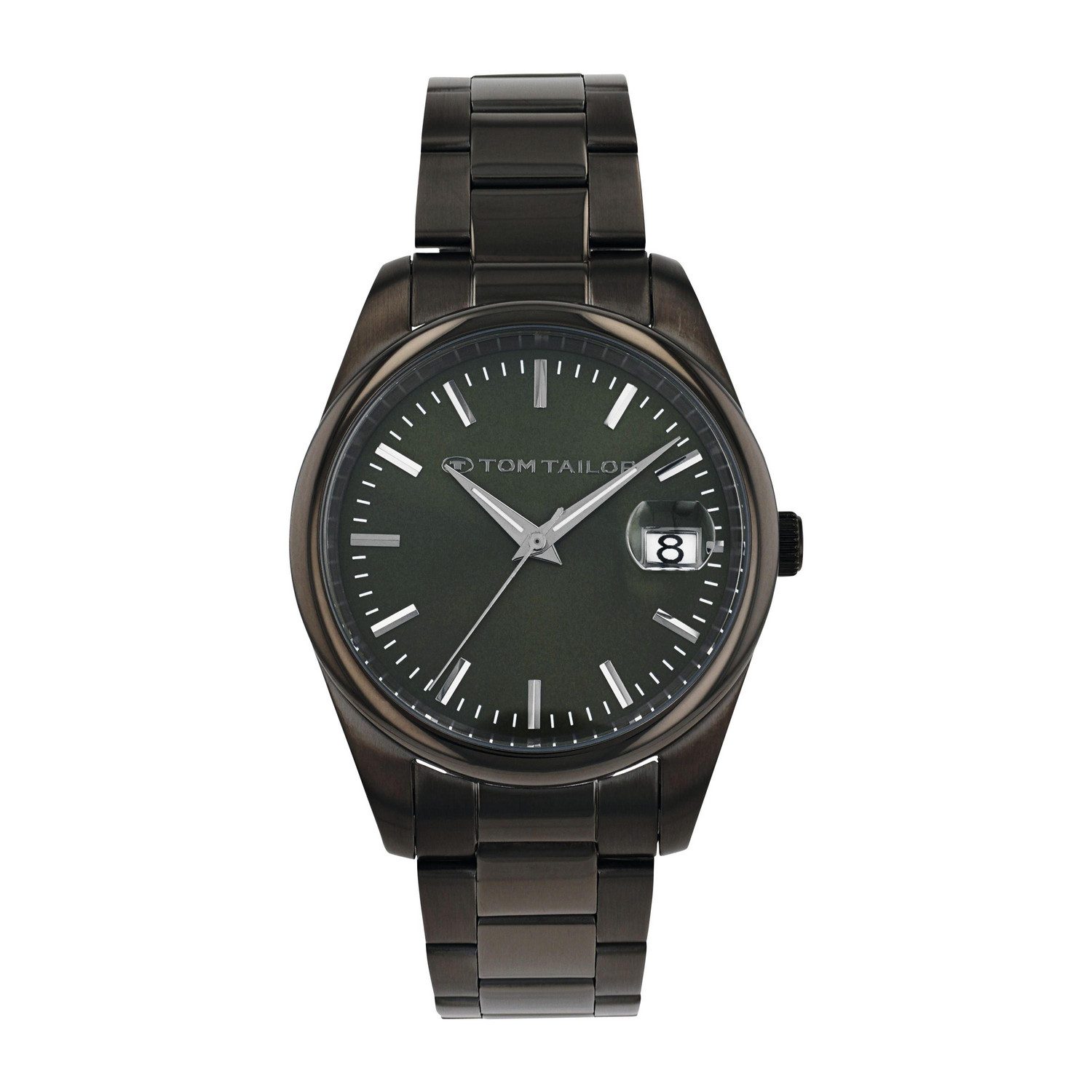 TOM TAILOR Quarzuhr 2100631, Armbanduhr, Herrenuhr, Edelstahlarmband, analog, Jahr, Monat