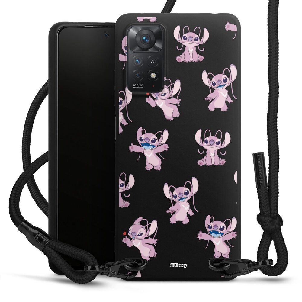 DeinDesign Handyhülle Lilo & Stitch Engel Disney Angel Faces Pattern Transparent, Xiaomi Redmi Note 11 Pro 4G Premium Handykette Hülle mit Band