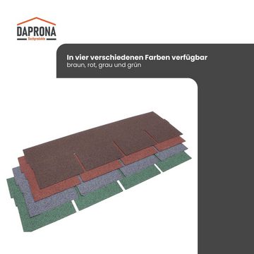 DAPRONA Dachschindeln Dachschindeln Rechteck 1m x 32cm, Braun, (20-St), Bitumenschindeln für Gartenhaus, Carport